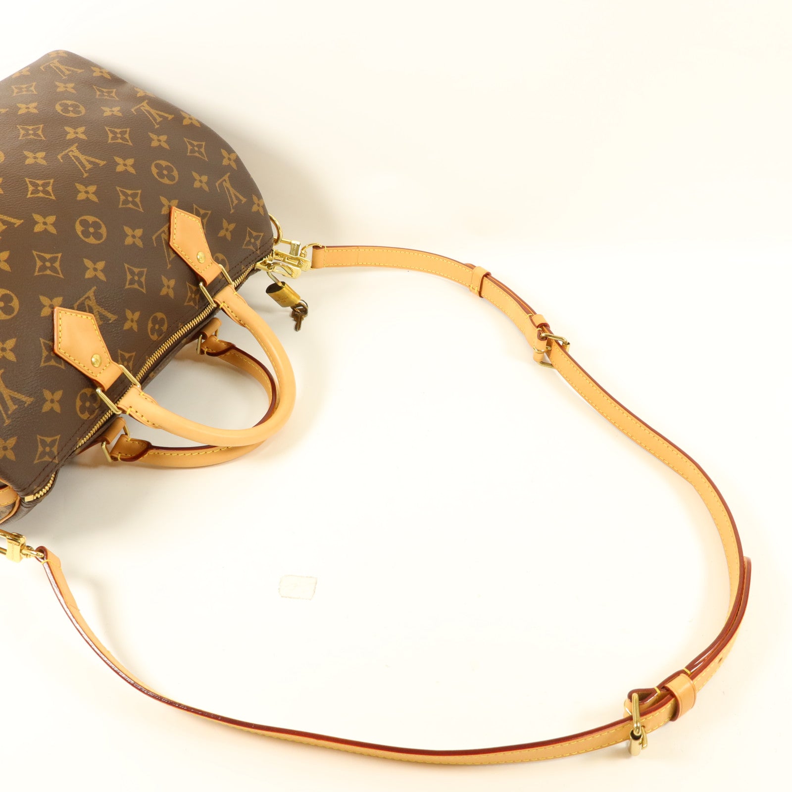 LOUIS VUITTON Monogram Speedy Bandouliere 30金扣手挽肩背兩用袋
