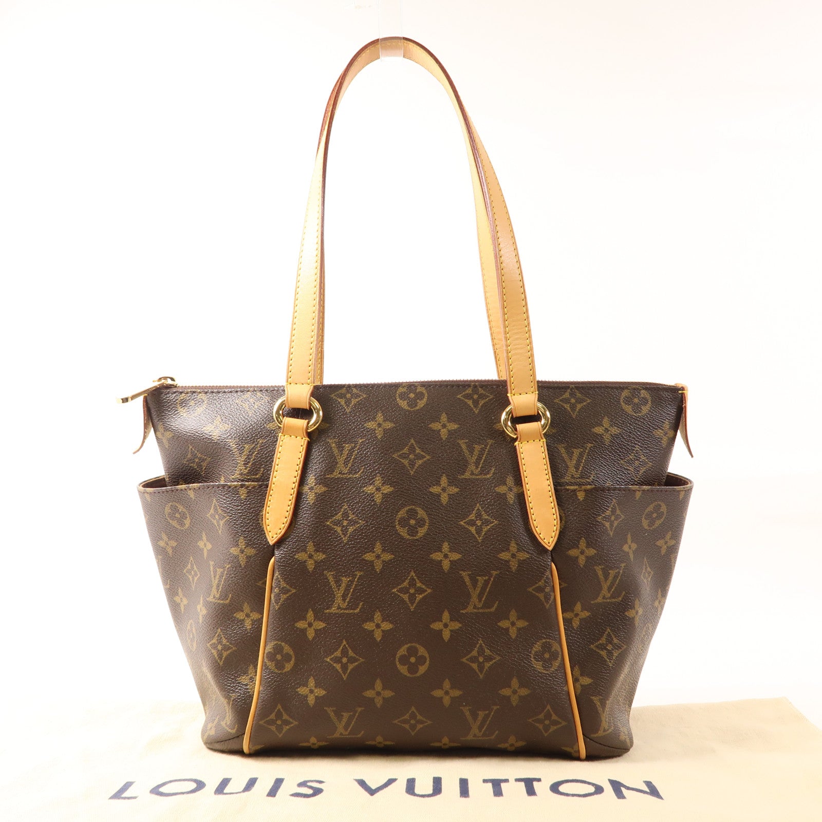 LOUIS VUITTON Monogram Totally PM金扣肩背袋棕色