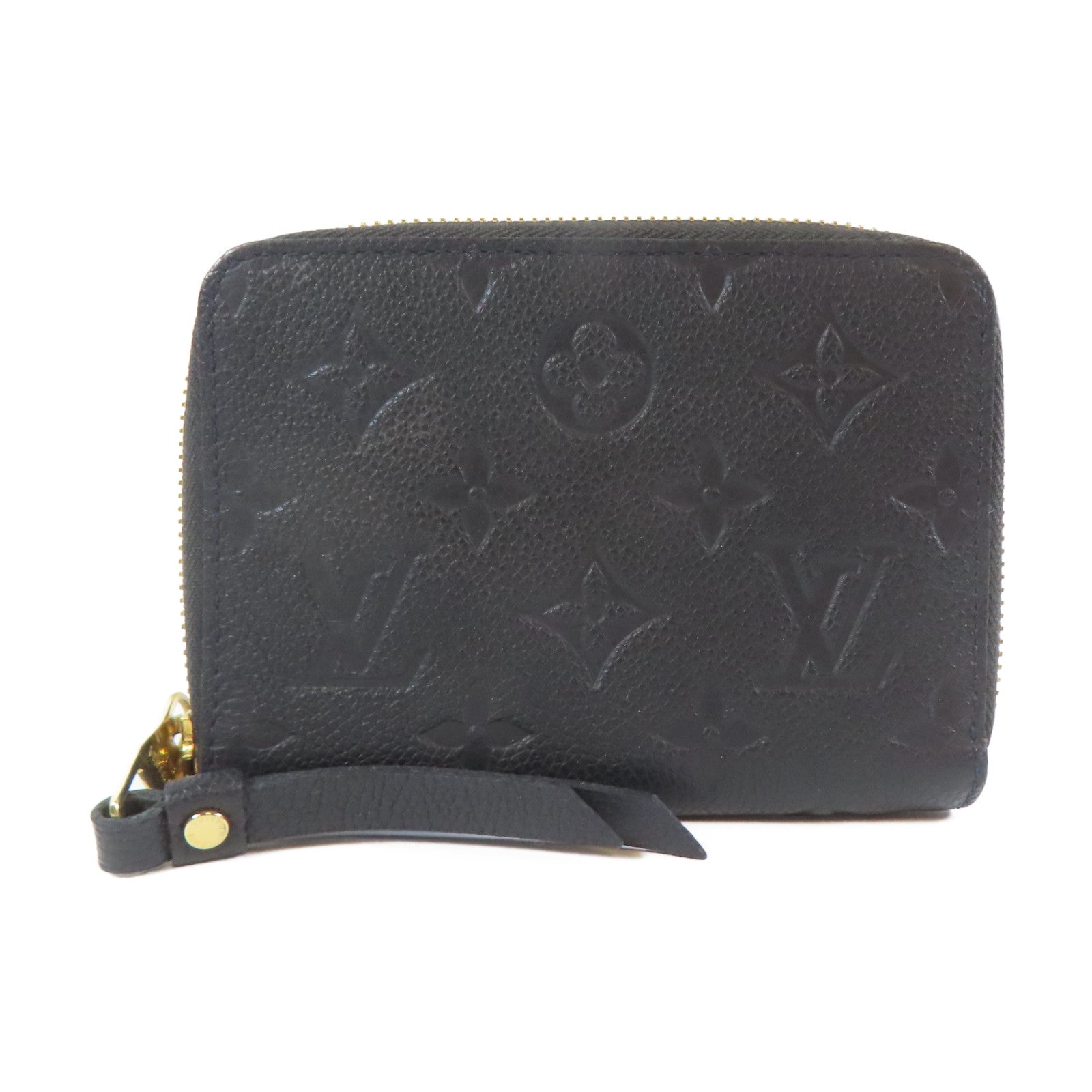 LOUIS VUITTON Monogram Empreinte Secret Compact Wallet金扣錢包黑色