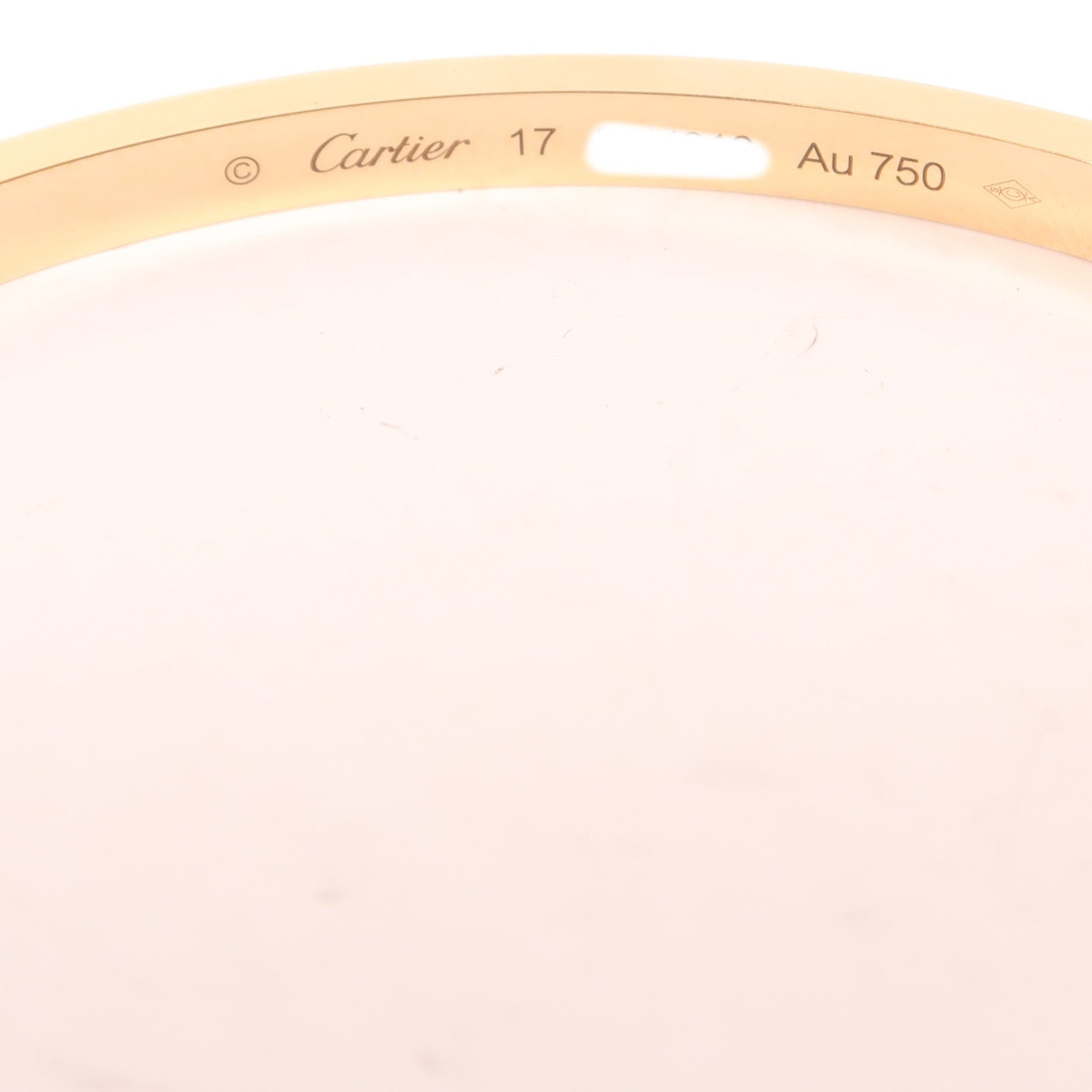 CARTIER 18K玫瑰金Love Bracelet鑽石手鐲Cartier#17