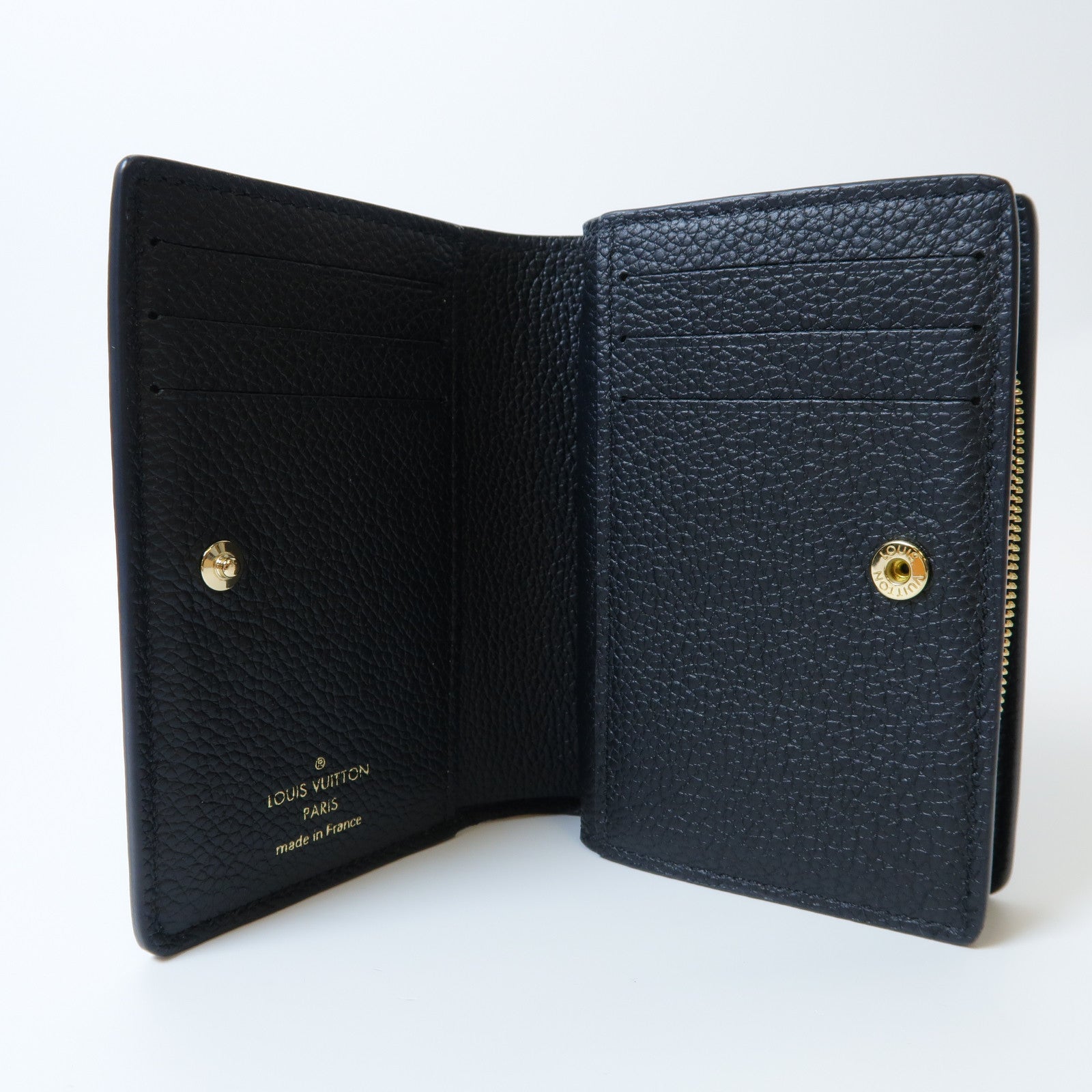 LOUIS VUITTON Monogram Empreinte Cléa Wallet金扣錢包黑色