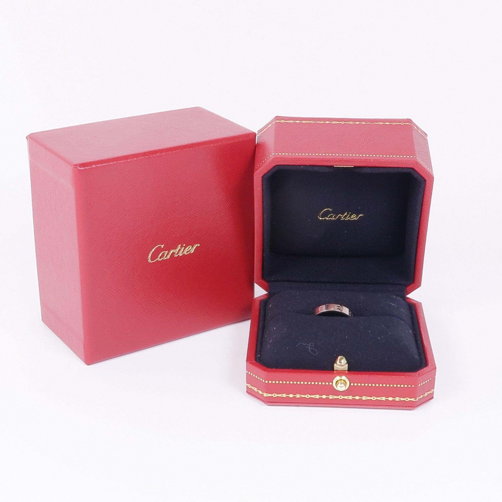 CARTIER 18K白金Mini Love Ring戒指Cartier#50/US#5