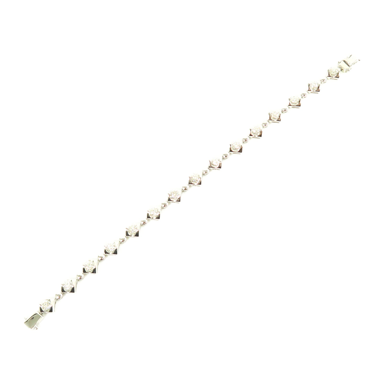 JEWELRY **【激減優惠】18K白金Bracelet2.74ct鑽石手鏈銀色