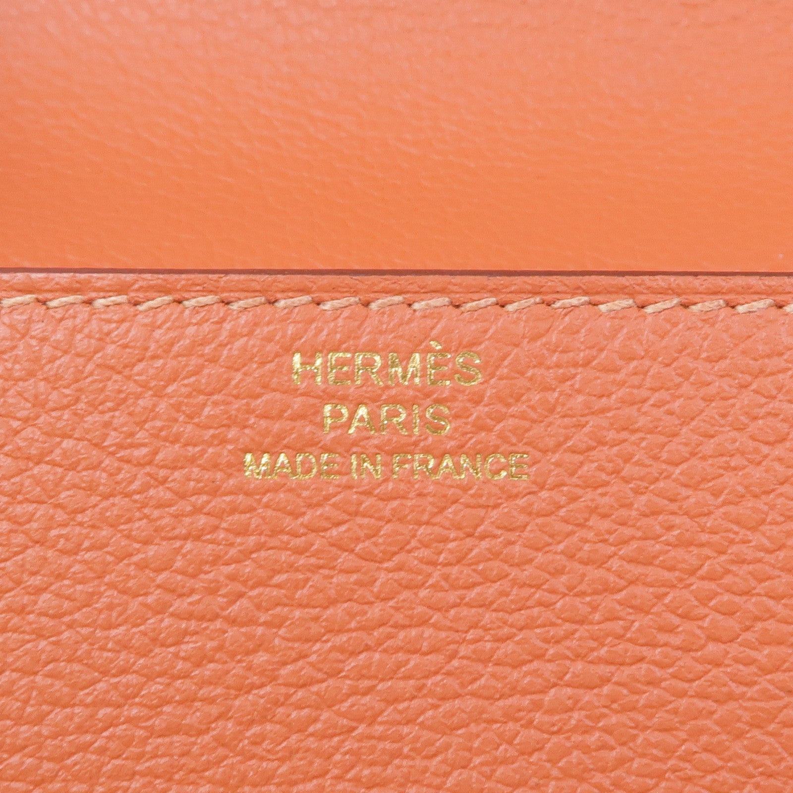 HERMES Evercolor皮革Roulis Slim Compact金扣錢包Blush/Bleu Frida