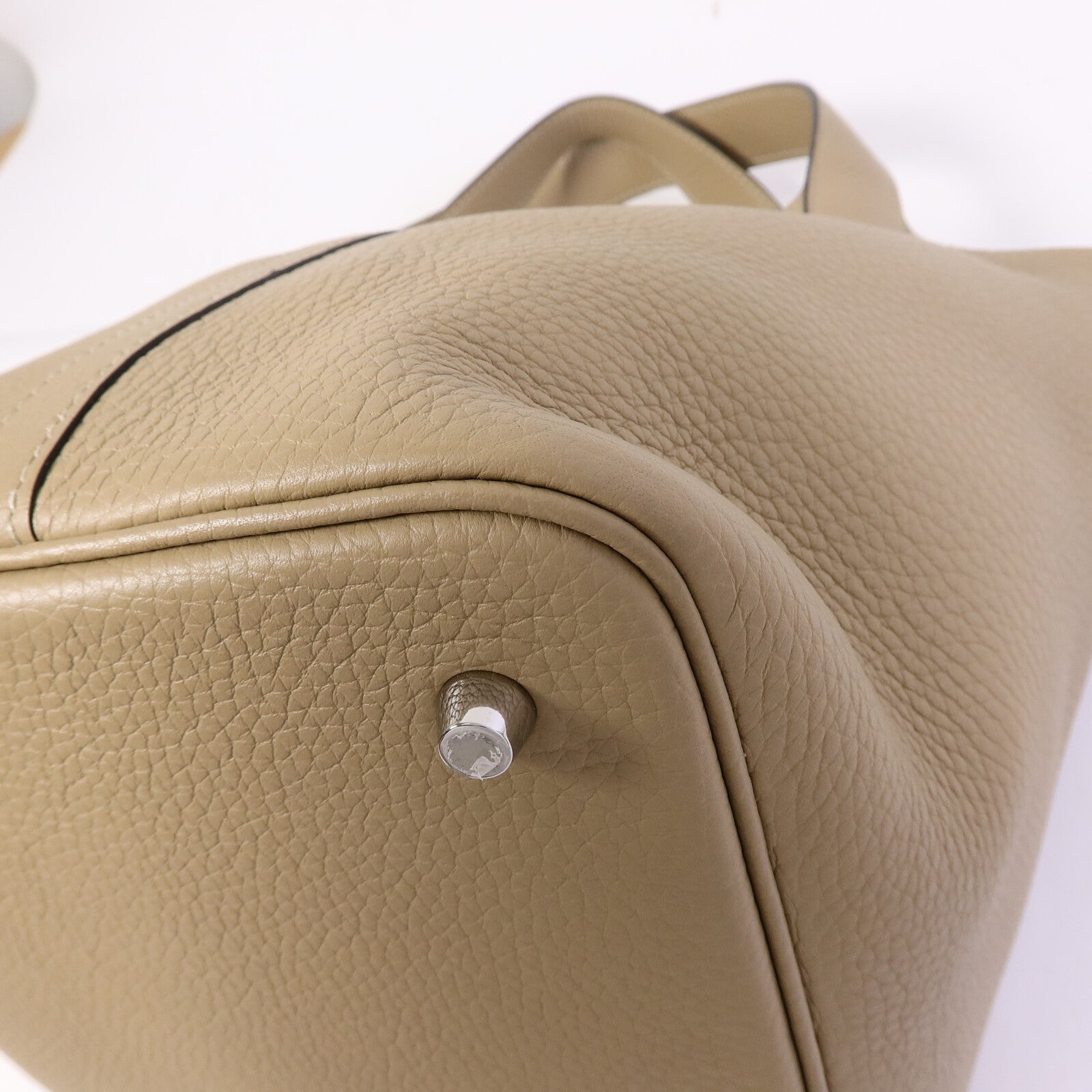 HERMES Clemence皮革Picotin MM扣手挽袋Trench