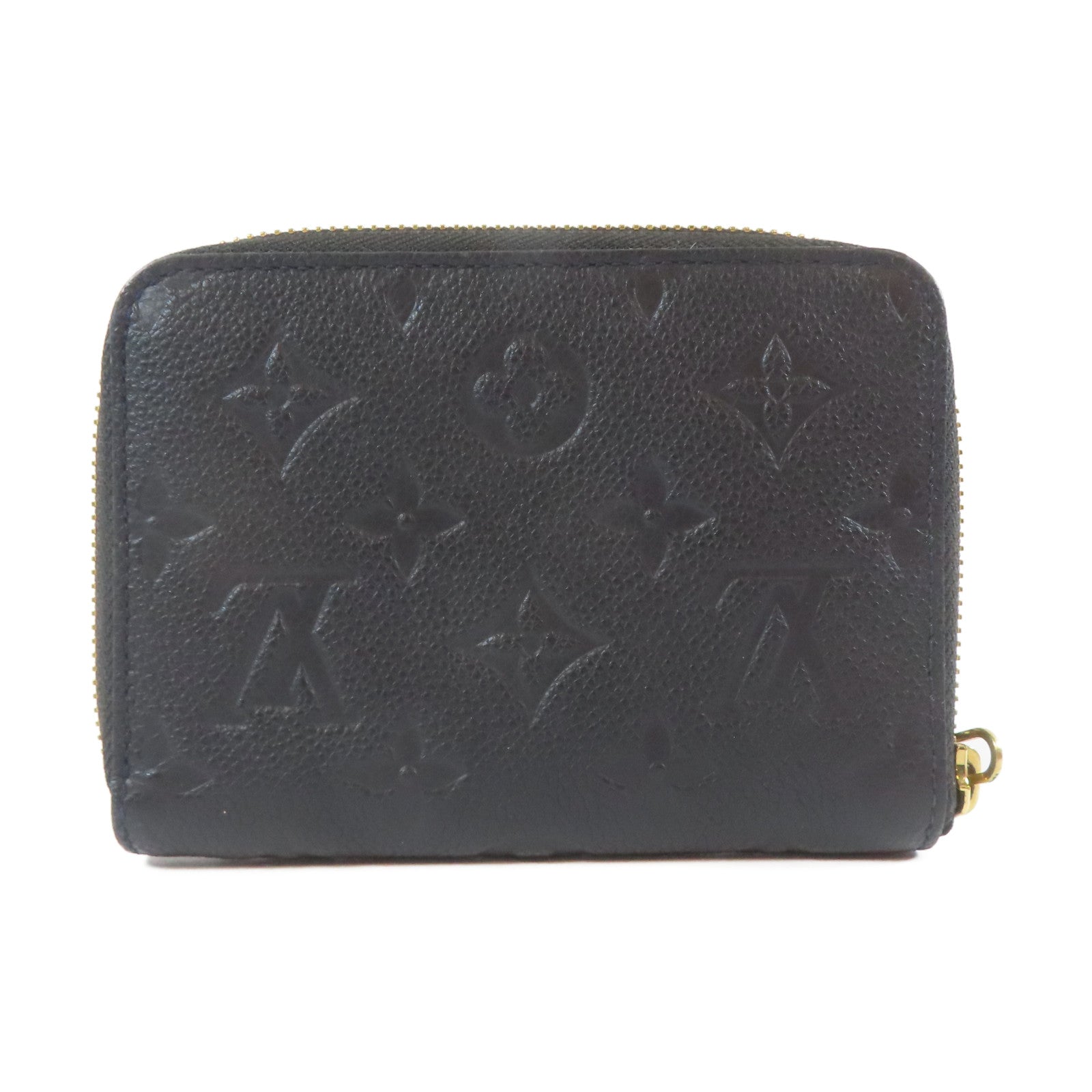 LOUIS VUITTON Monogram Empreinte Secret Compact Wallet金扣錢包黑色