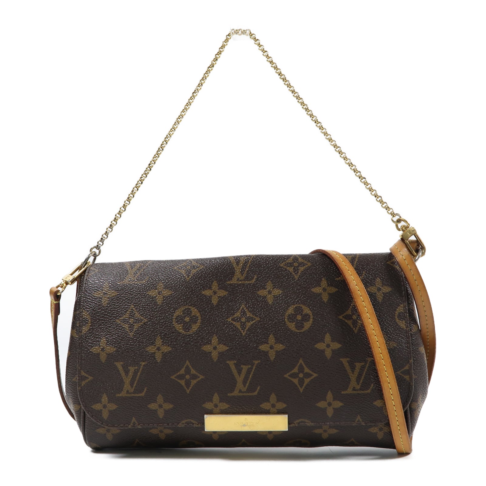 LOUIS VUITTON Monogram Favorite MM金扣手挽肩背兩用袋啡色
