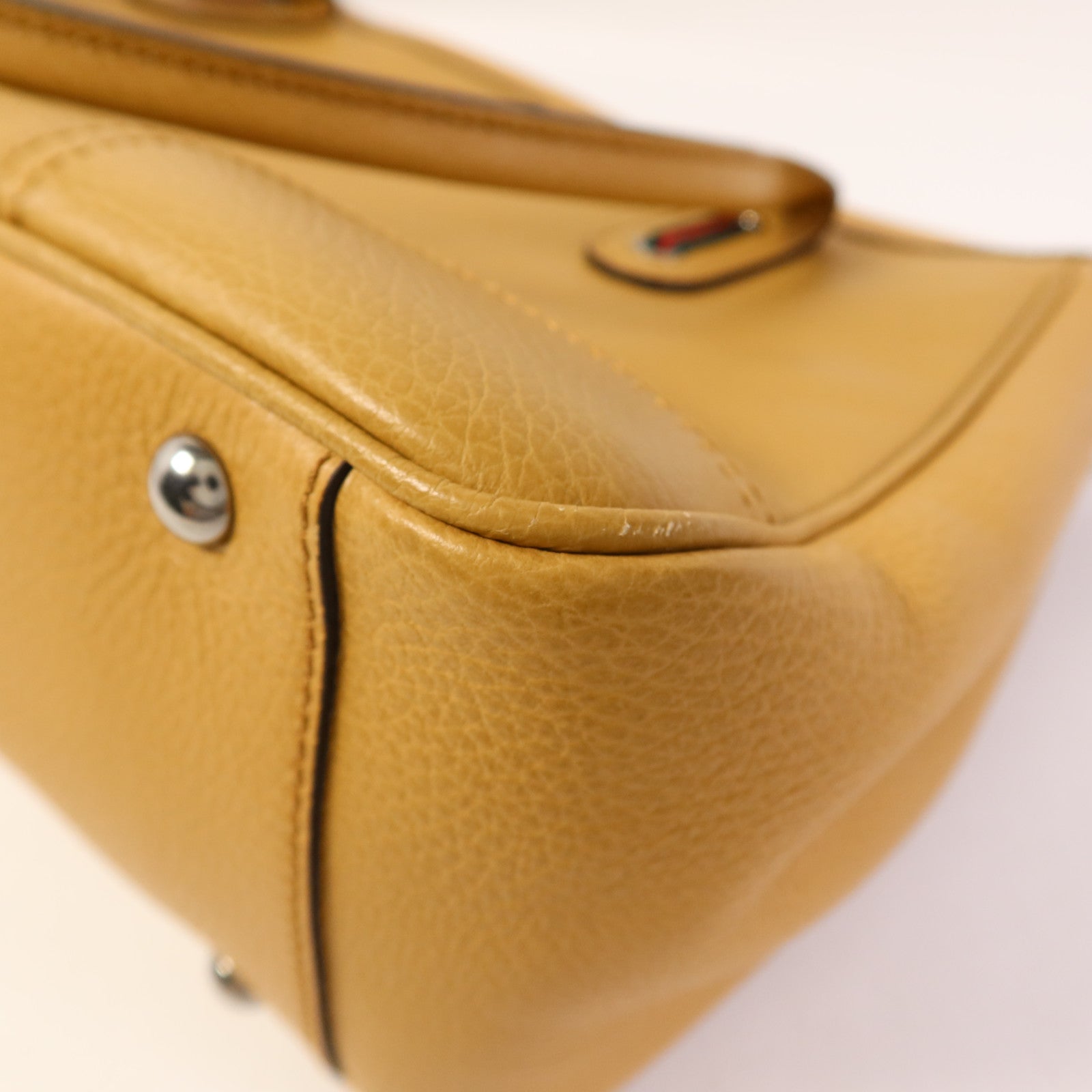 GUCCI 牛皮皮革Shoulder Bag銀扣肩背袋