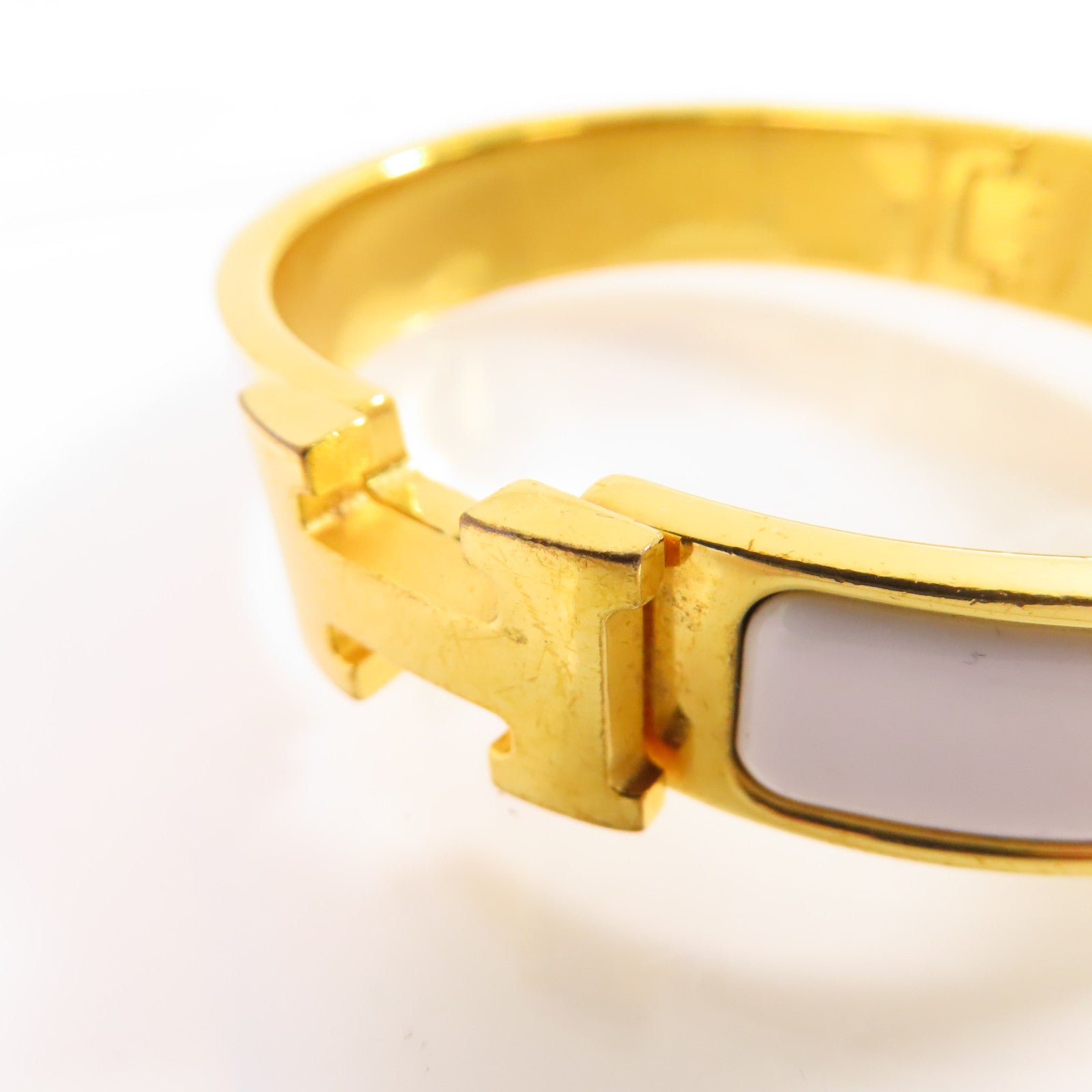 HERMES 金屬/琺瑯Clic-H Bracelet金扣手鏈