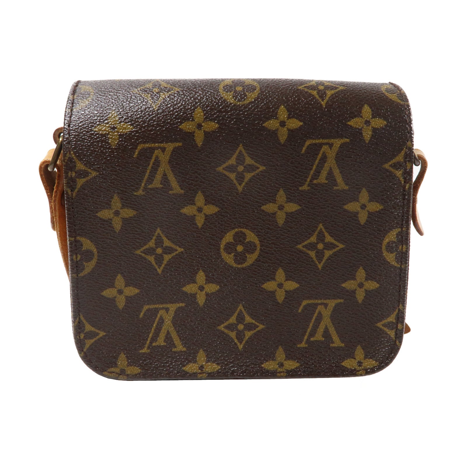 LOUIS VUITTON Monogram Mini Cartouchiere金扣肩背袋啡色