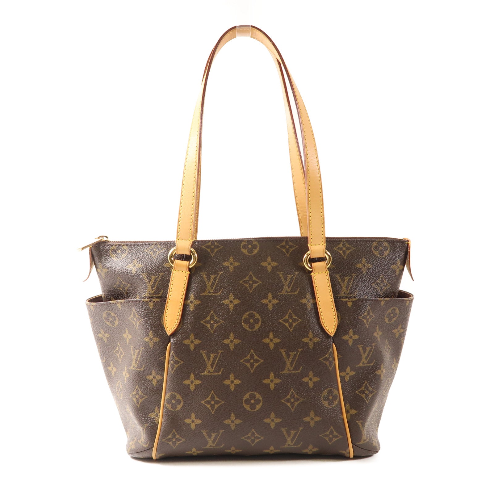 LOUIS VUITTON Monogram Totally PM金扣肩背袋棕色