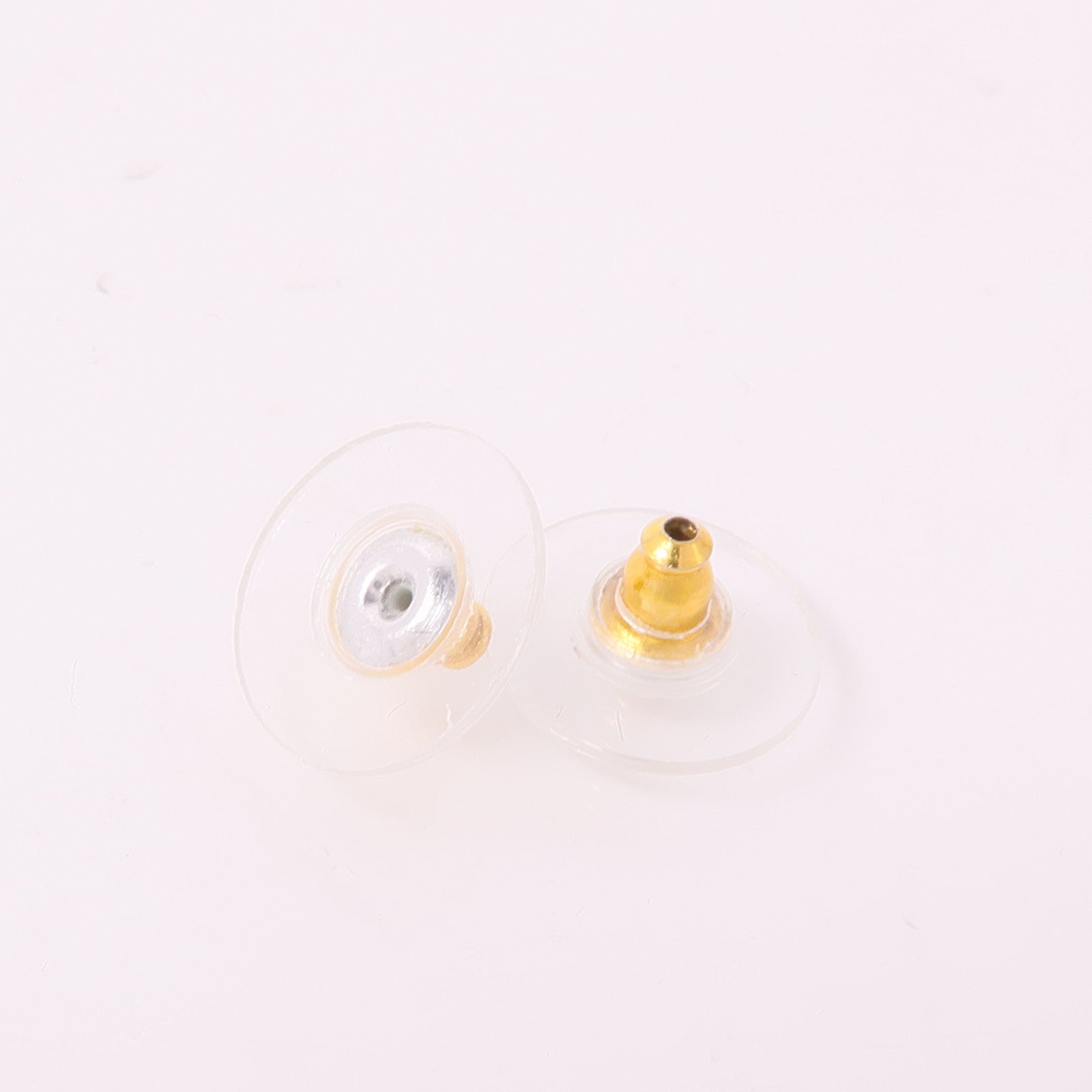 CHANEL CC Earrings Metal/PVC Clear/Gold