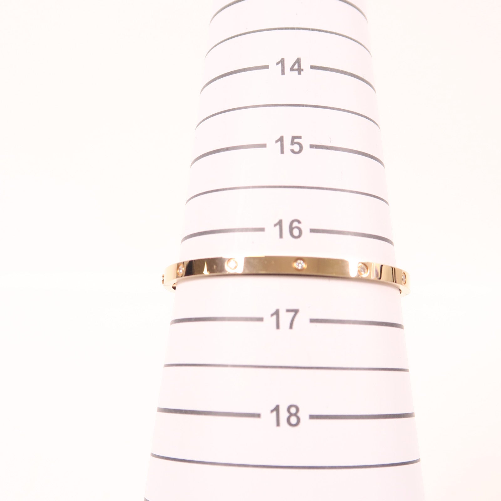 CARTIER 18K玫瑰金Love Bracelet鑽石手鐲Cartier#17