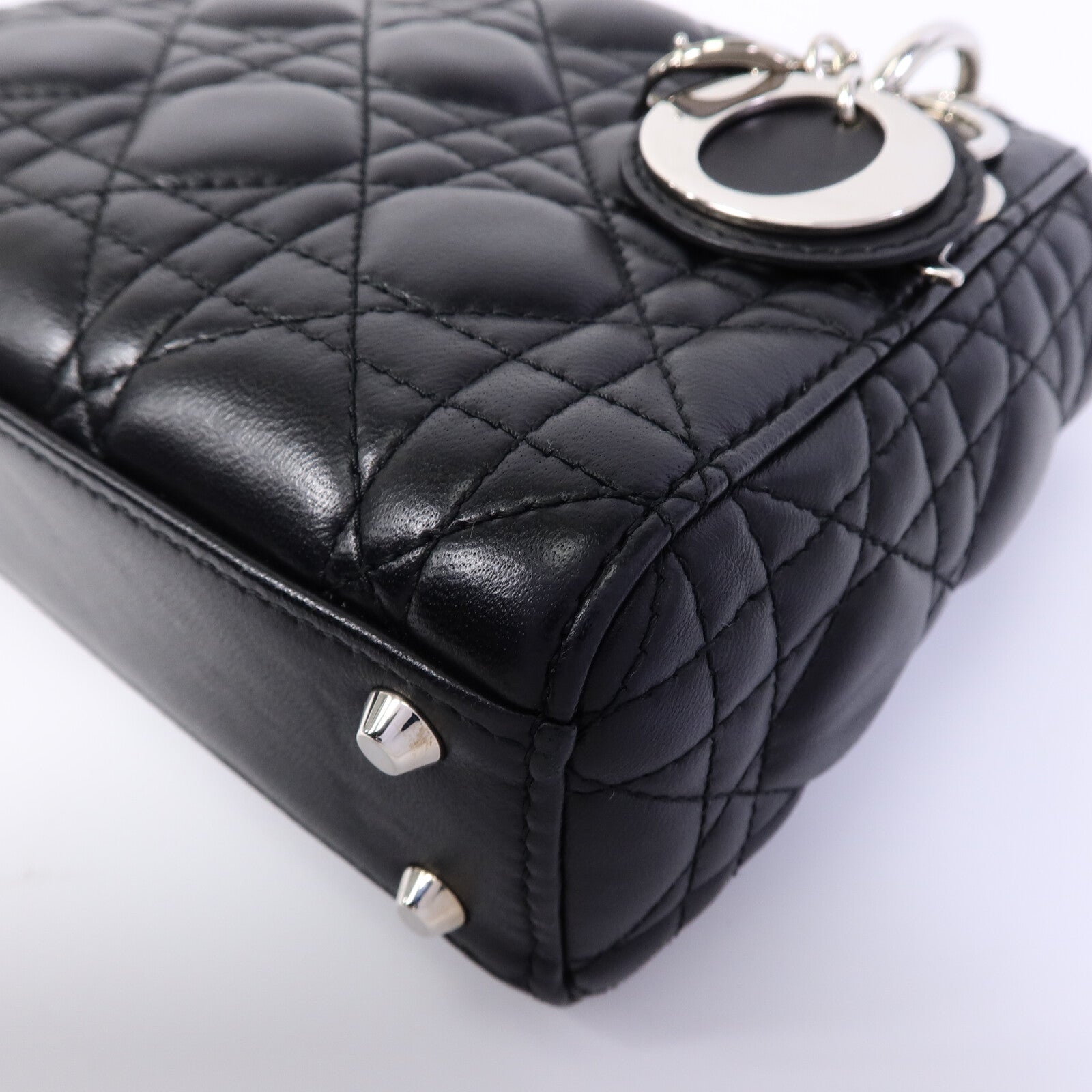Dior 羊皮皮革Lady Dior Mini手挽肩背兩用袋
