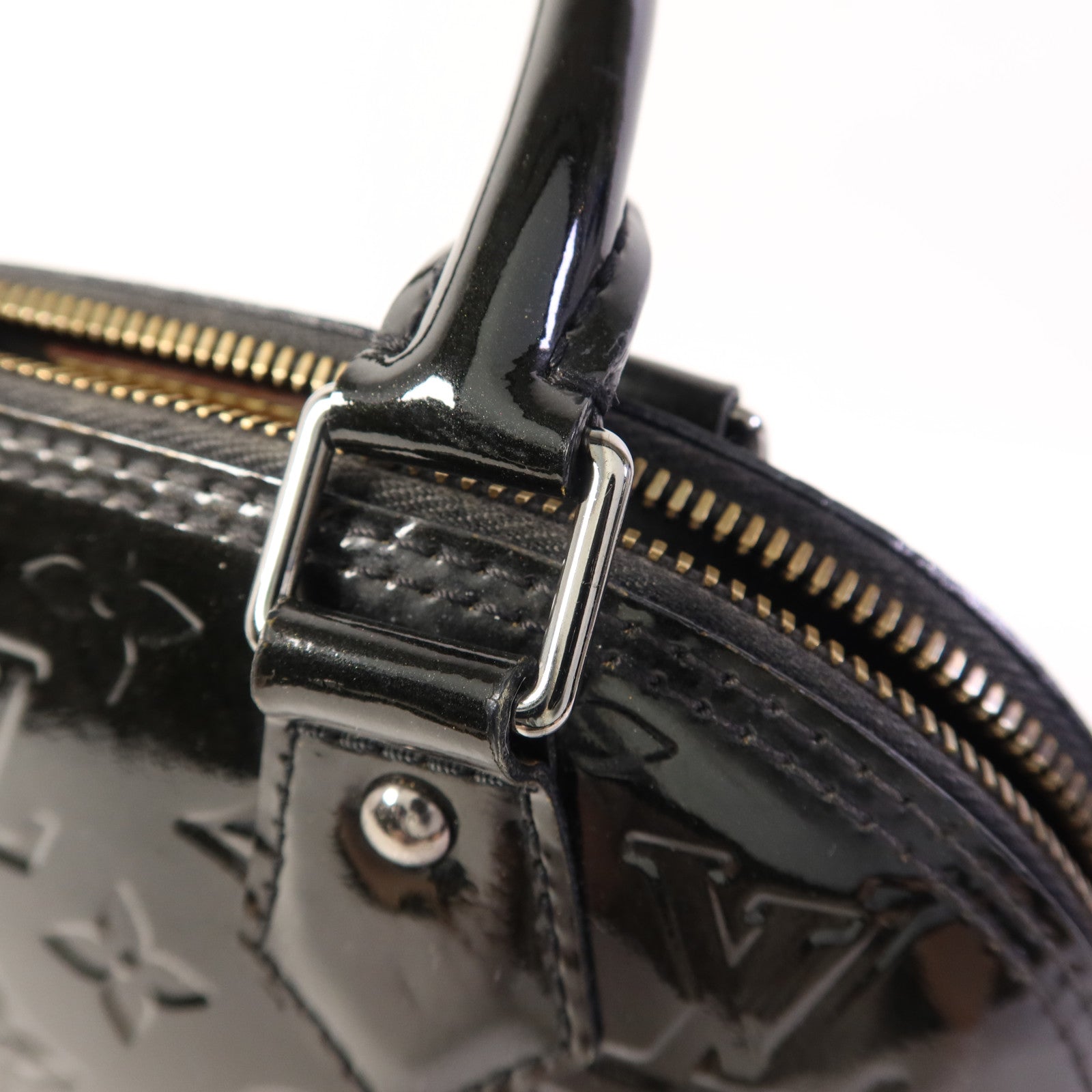 LOUIS VUITTON Vernis Alma BB銀扣手挽肩背兩用袋