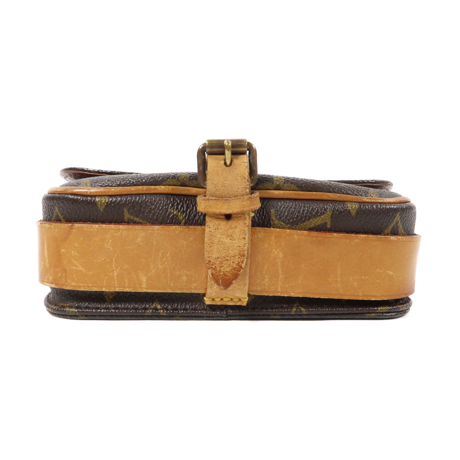 LOUIS VUITTON Monogram Mini Cartouchiere金扣肩背袋啡色