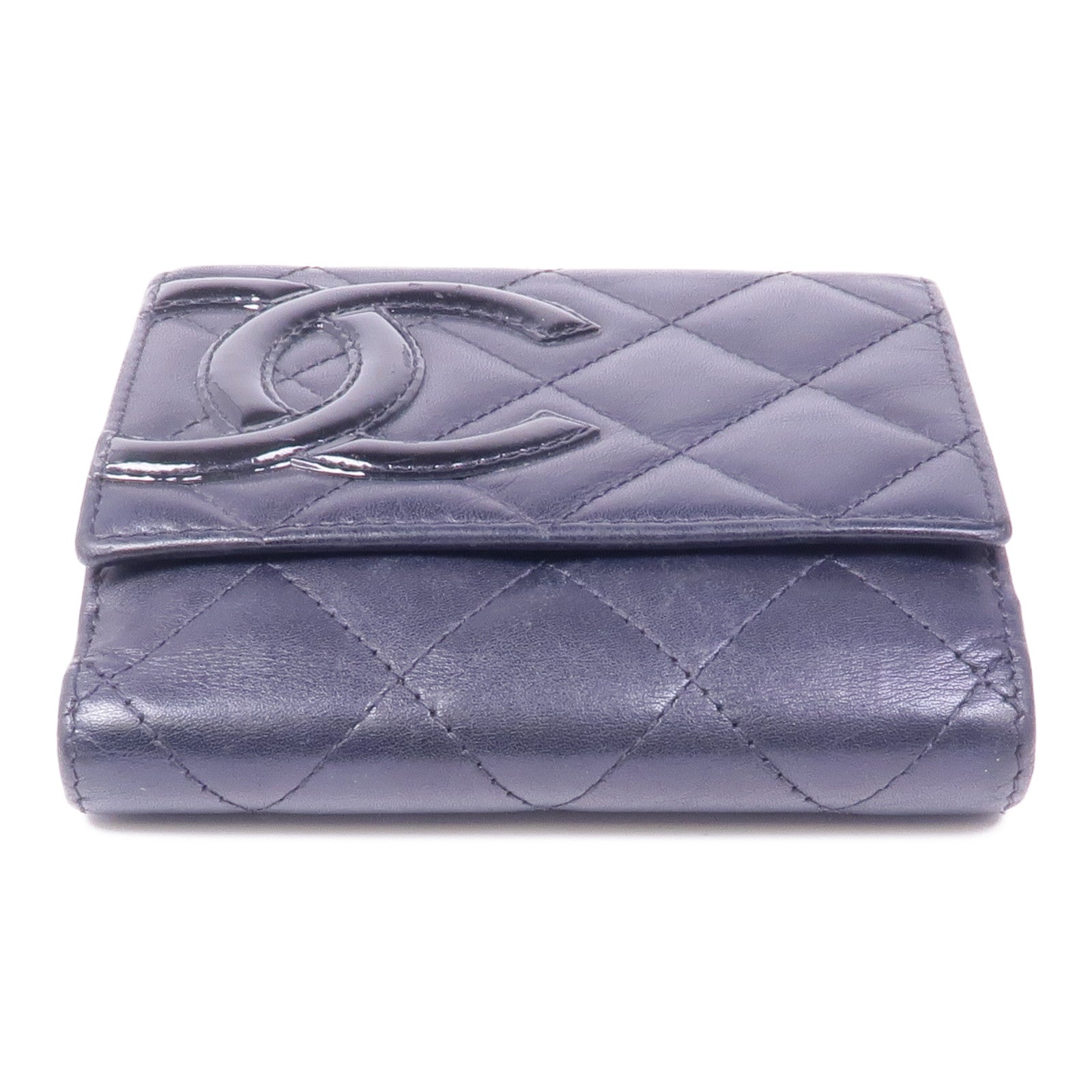 CHANEL 牛皮皮革Cambon Wallet銀扣錢包