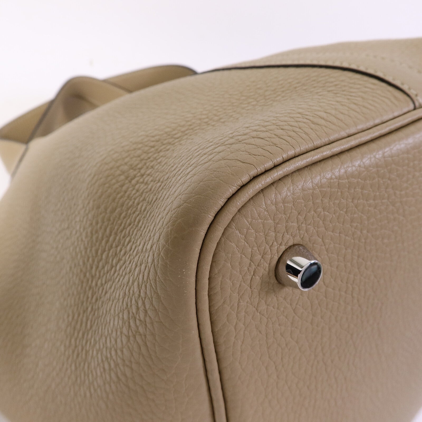 HERMES Clemence皮革Picotin MM扣手挽袋Trench