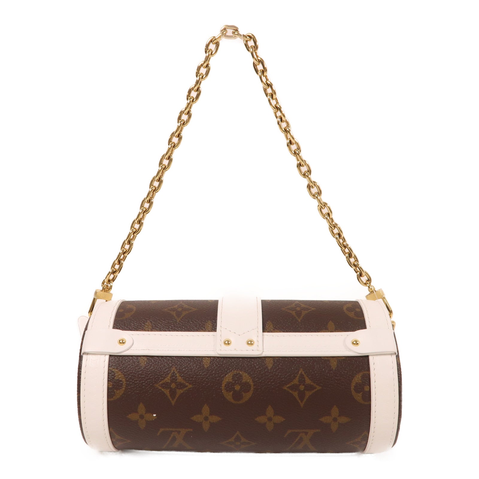 LOUIS VUITTON 【激減優惠】Monogram/牛皮皮革Papillon Trunk金扣鏈帶手挽肩背兩用袋