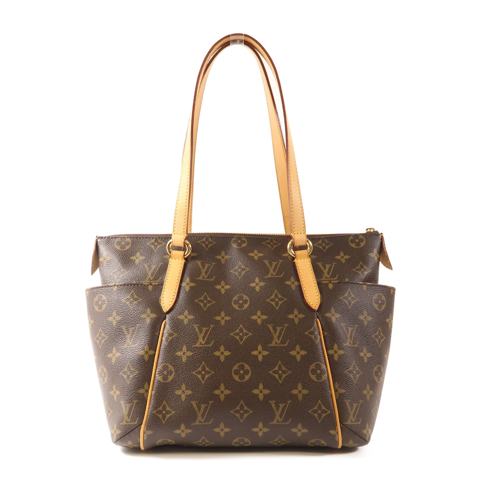 LOUIS VUITTON Monogram Totally PM金扣肩背袋棕色