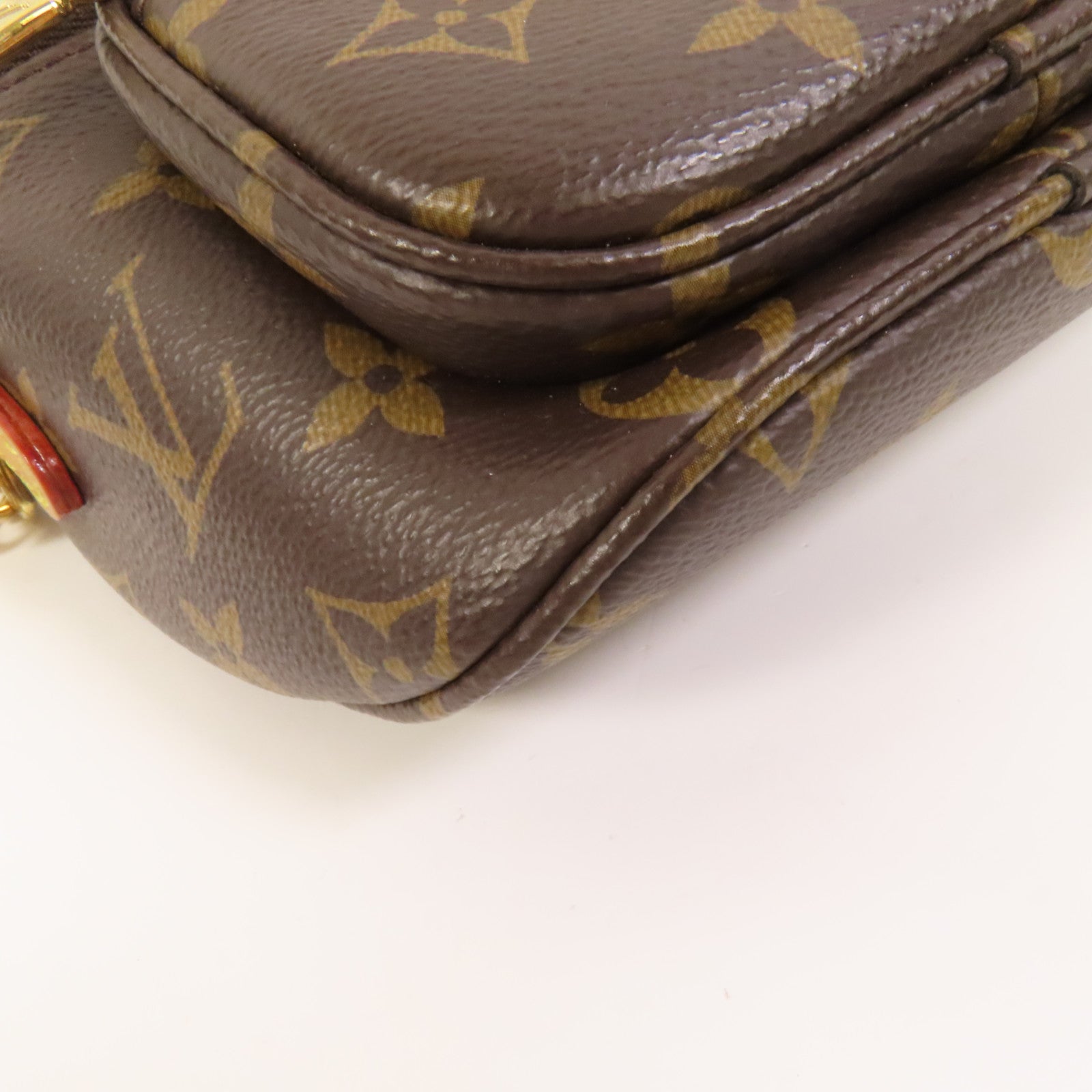 LOUIS VUITTON Monogram Mini Bumbag金扣手挽肩背兩用袋棕色