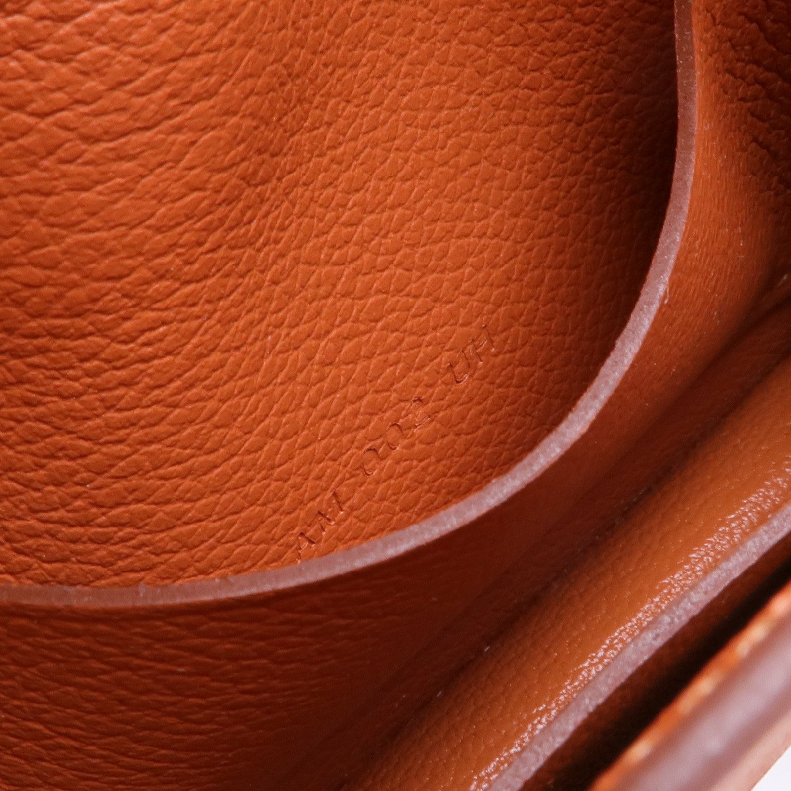 HERMES Evercolor皮革Roulis Slim Compact金扣錢包Blush/Bleu Frida