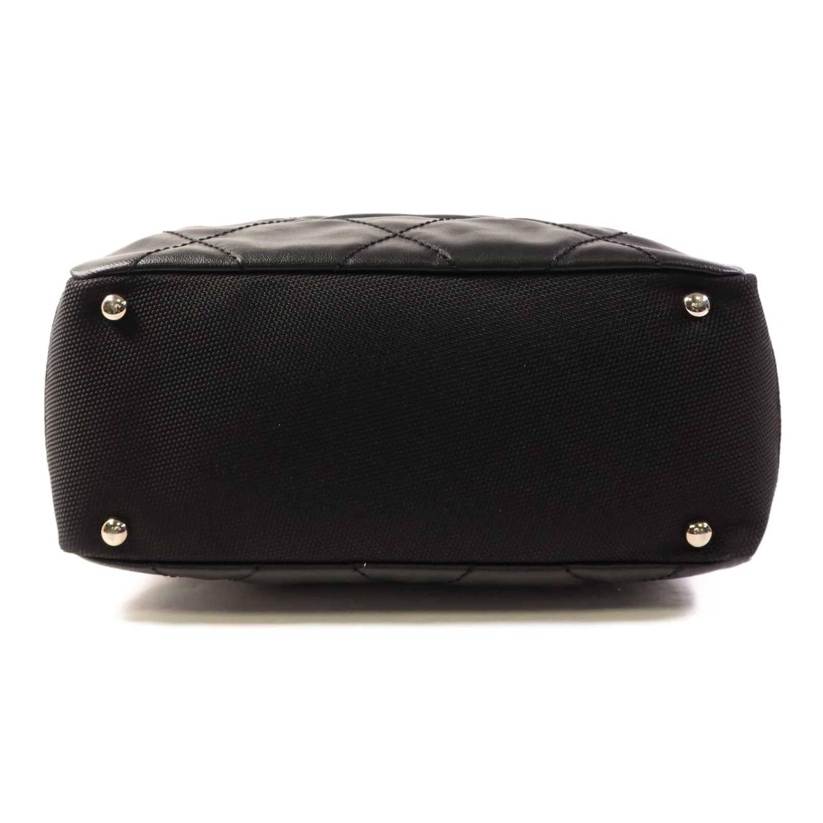 CHANEL 塗層帆布Shoulder Tote銀扣肩背袋/手挽袋