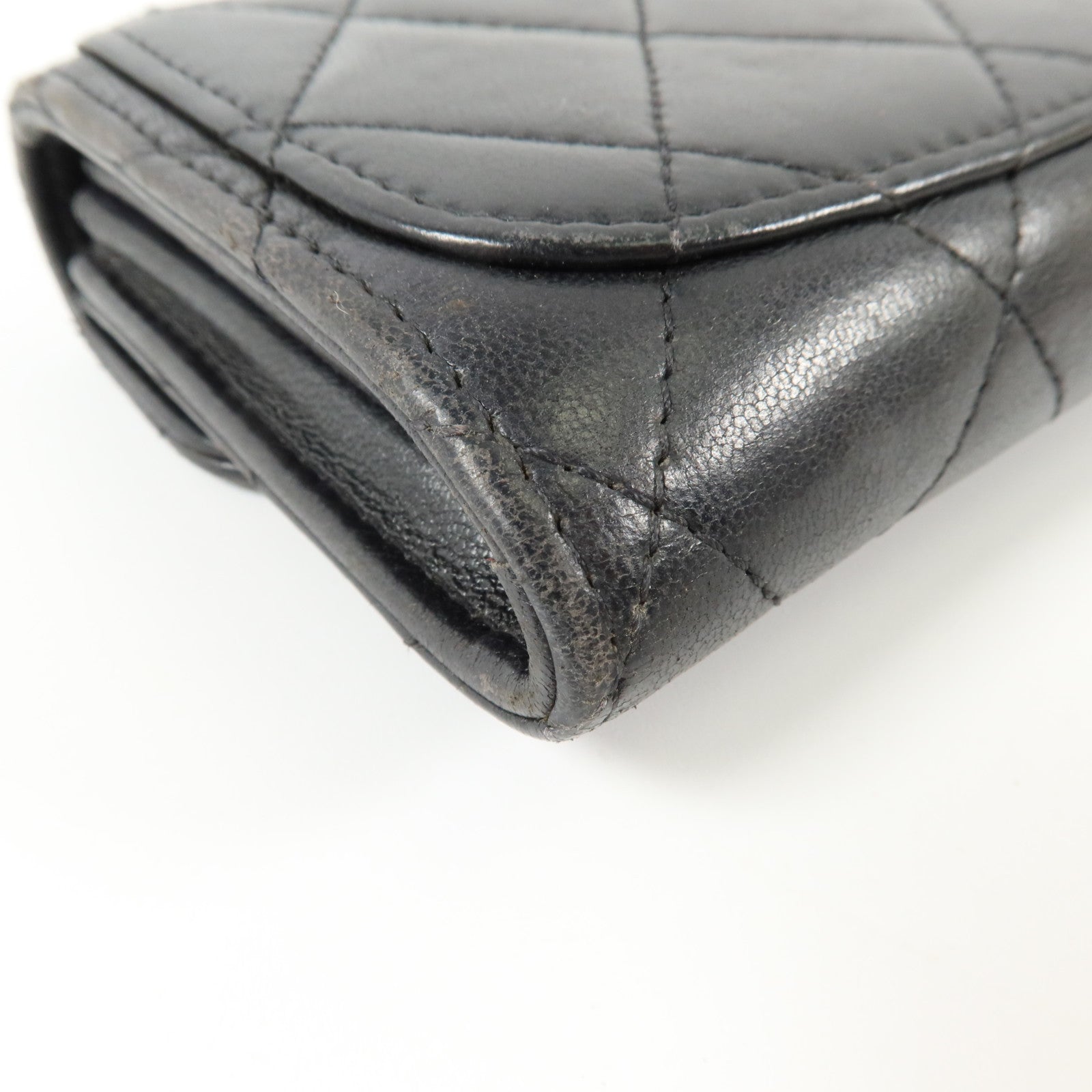 CHANEL 羊皮皮革Card Case銀扣卡片套