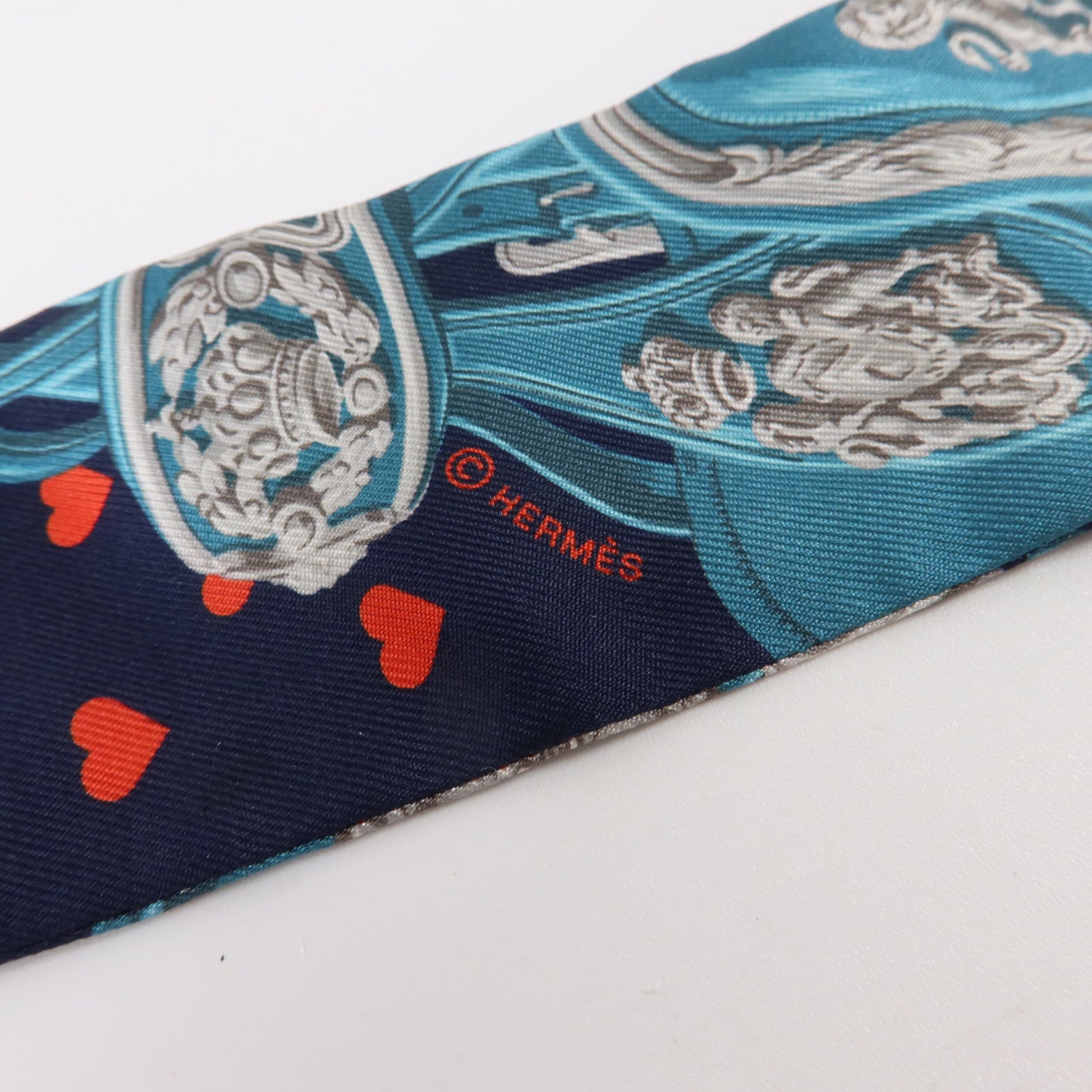 HERMES 絲質Twilly絲巾