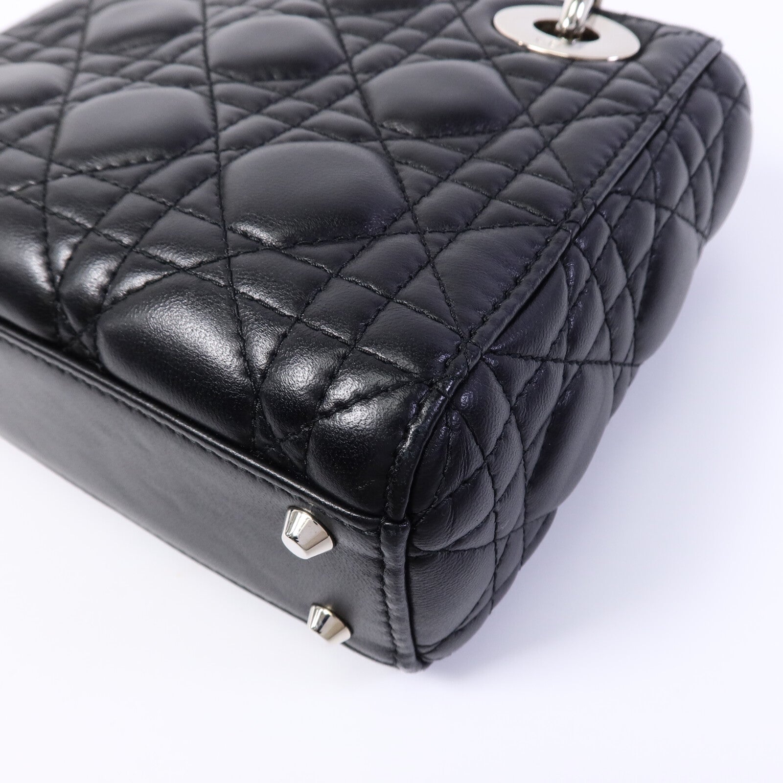 Dior 羊皮皮革Lady Dior Mini手挽肩背兩用袋