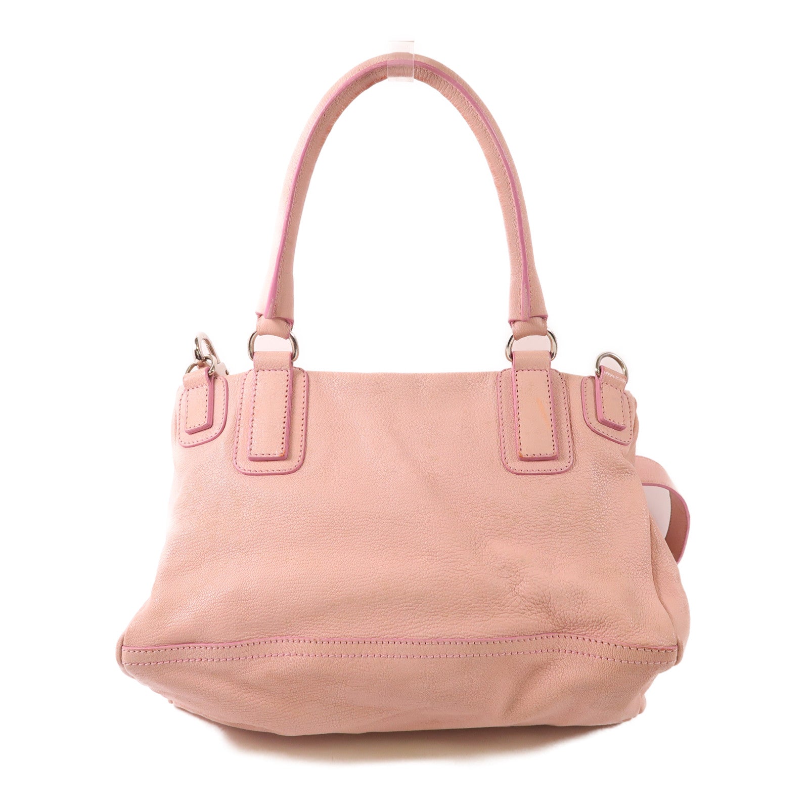 GIVENCHY 皮革Pandora銀扣手挽肩背兩用袋