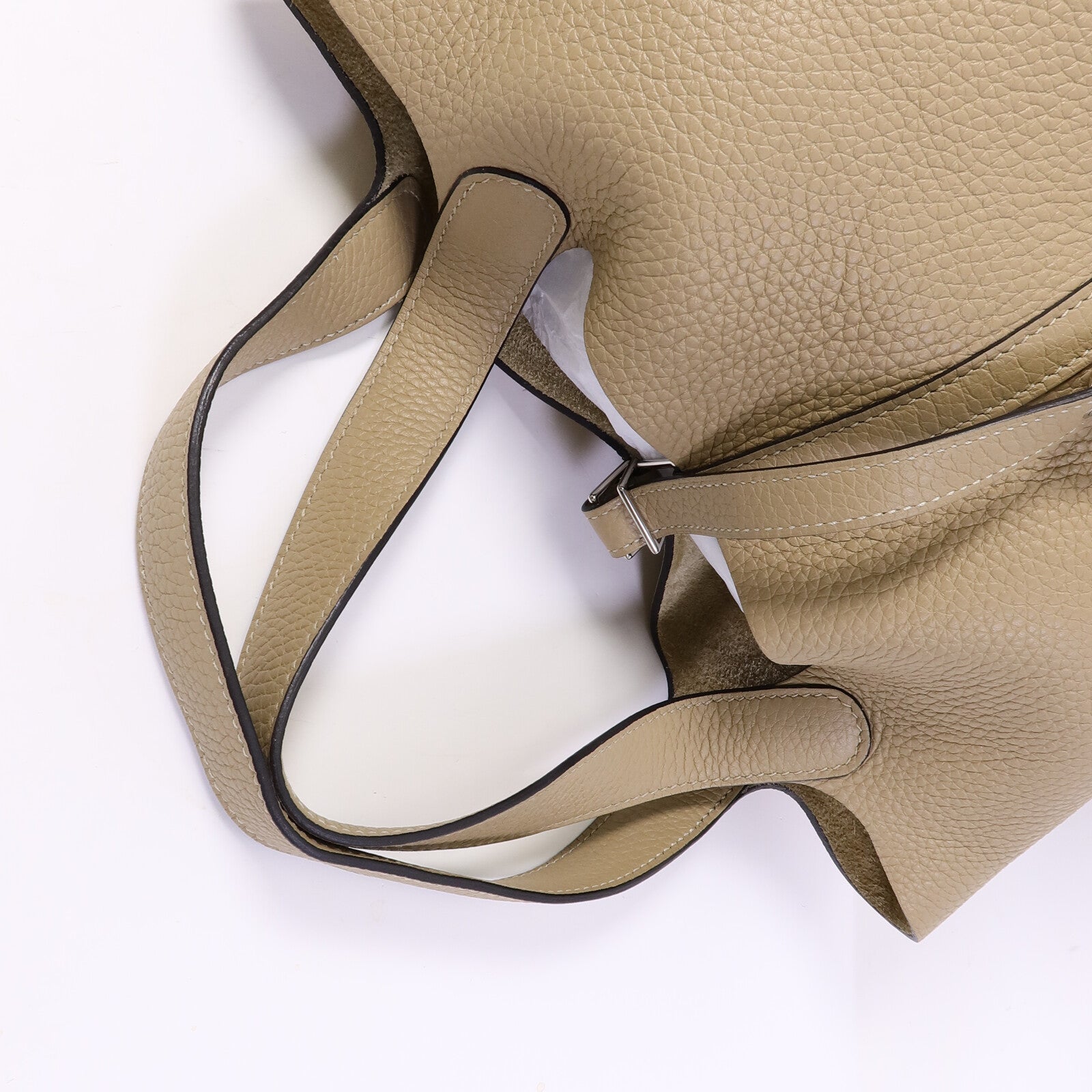HERMES Clemence皮革Picotin MM扣手挽袋Trench