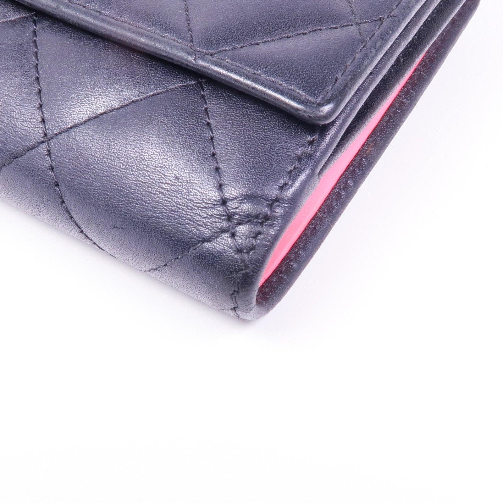 CHANEL 牛皮皮革Cambon Wallet銀扣錢包