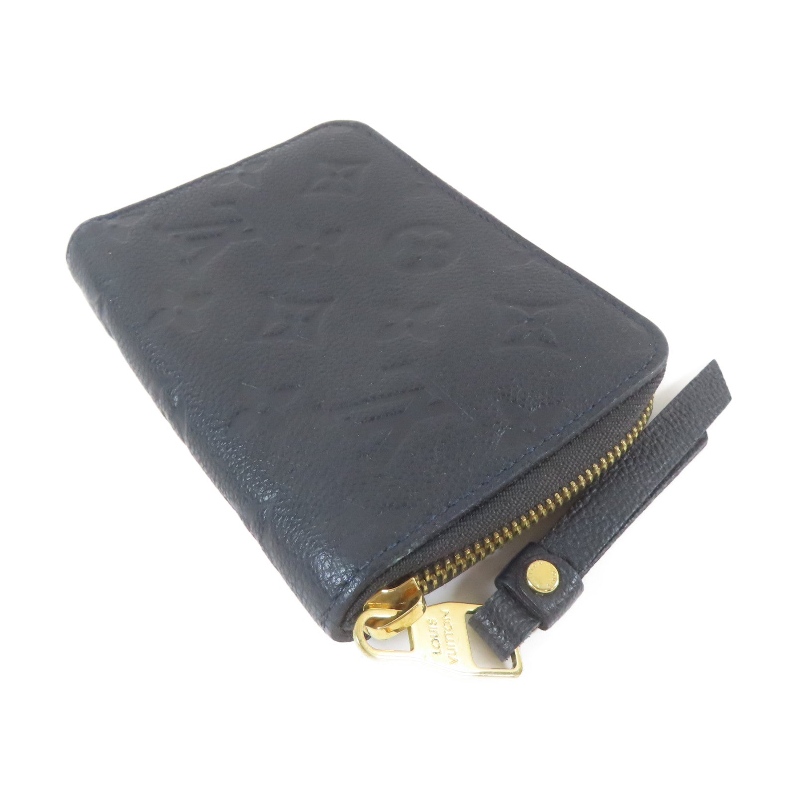 LOUIS VUITTON Monogram Empreinte Secret Compact Wallet金扣錢包黑色