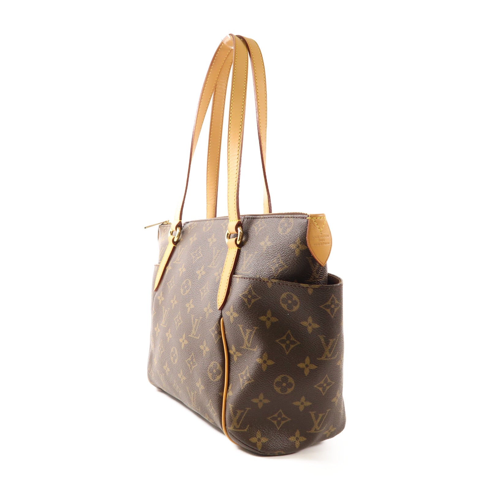 LOUIS VUITTON Monogram Totally PM金扣肩背袋棕色