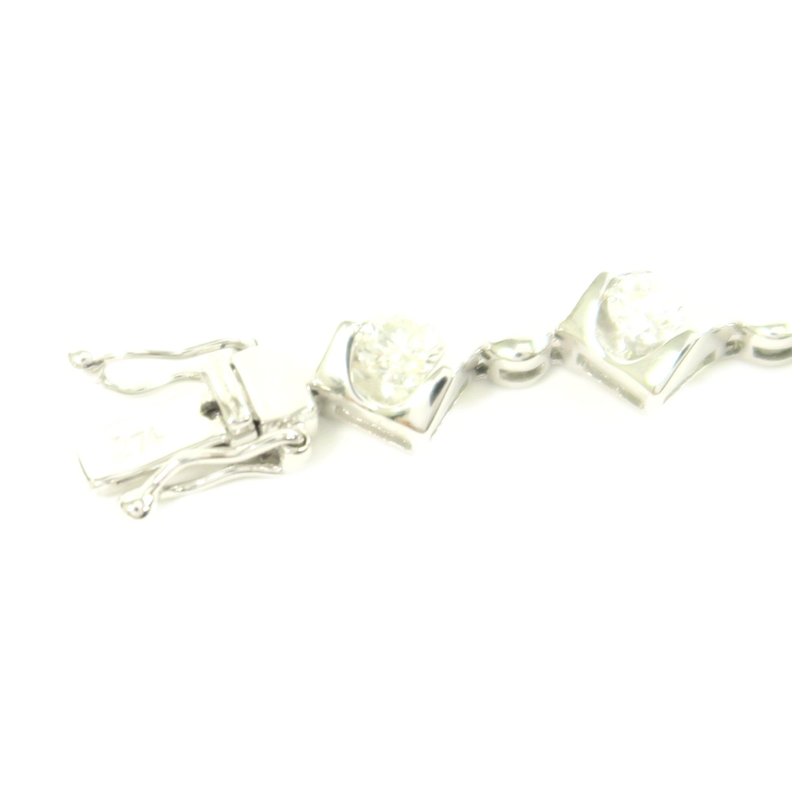 JEWELRY **【激減優惠】18K白金Bracelet2.74ct鑽石手鏈銀色