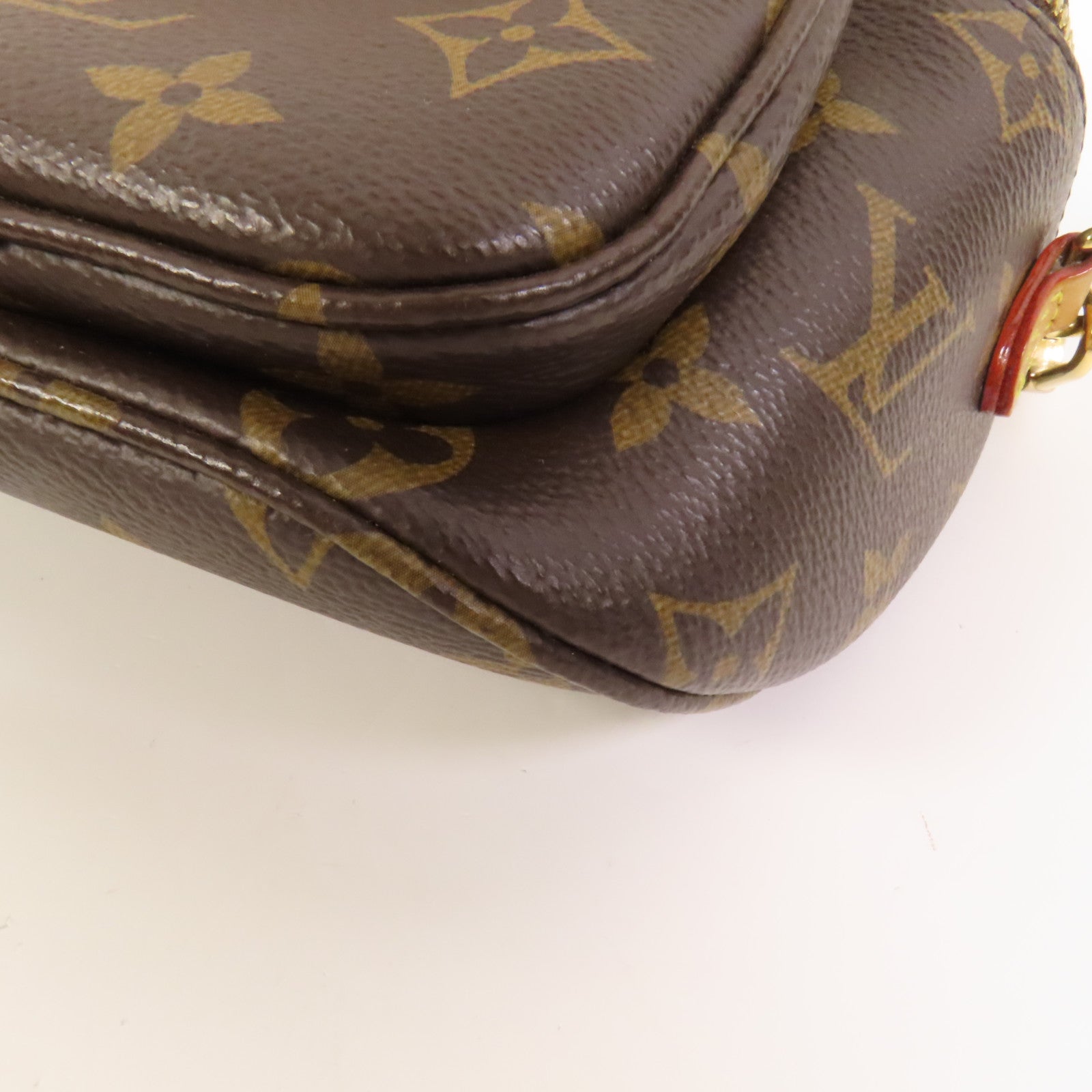 LOUIS VUITTON Monogram Mini Bumbag金扣手挽肩背兩用袋棕色