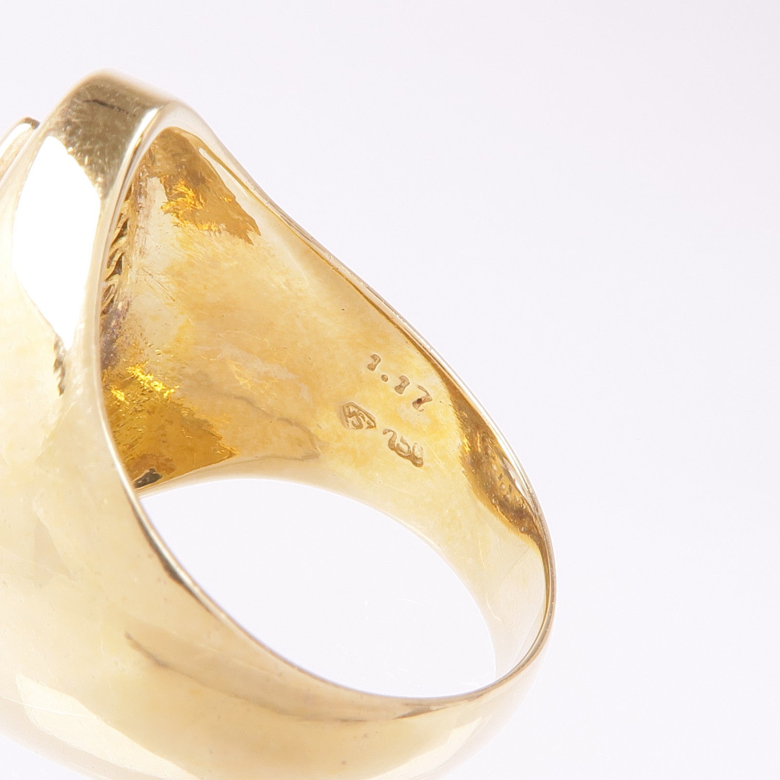 JEWELRY 【激減優惠】18K黃金Sapphire Diamond Ring藍寶石/鑽石戒指US#8.75