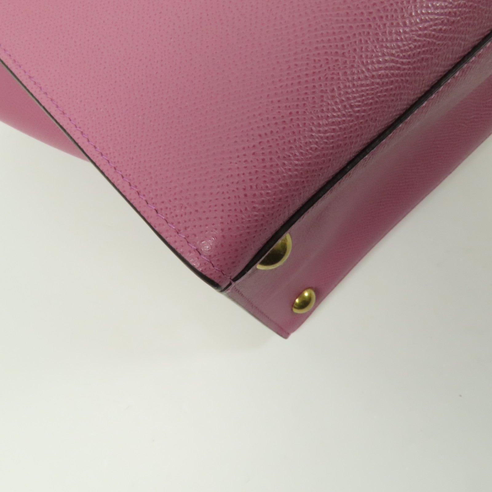 SALVATORE FERRAGAMO GHW Gancini Rounded Tote Bag Calfskin Leather Pink