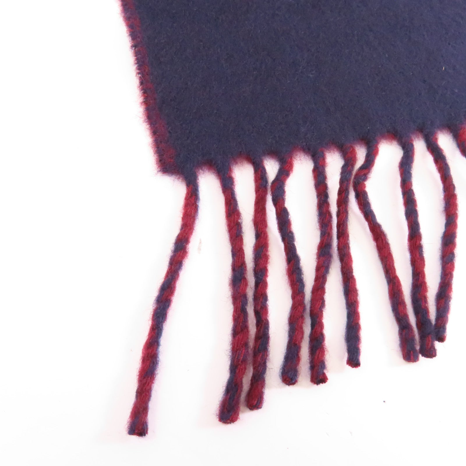 HERMES Cashmere Scarf圍巾深藍色/酒紅色