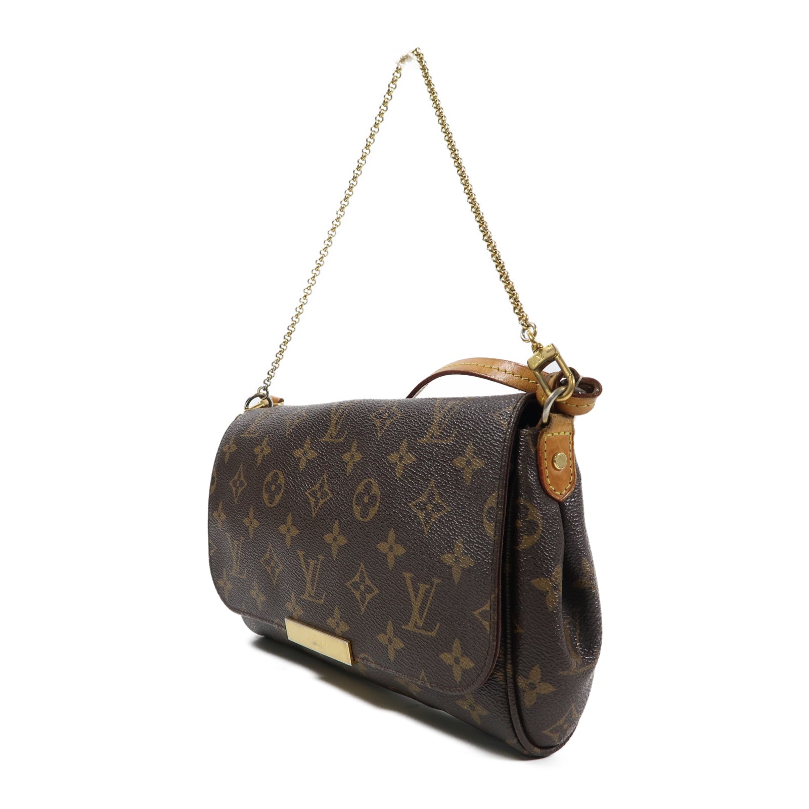 LOUIS VUITTON Monogram Favorite MM金扣手挽肩背兩用袋啡色