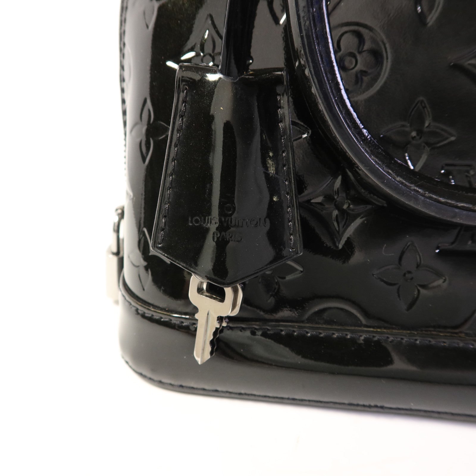 LOUIS VUITTON Vernis Alma BB銀扣手挽肩背兩用袋