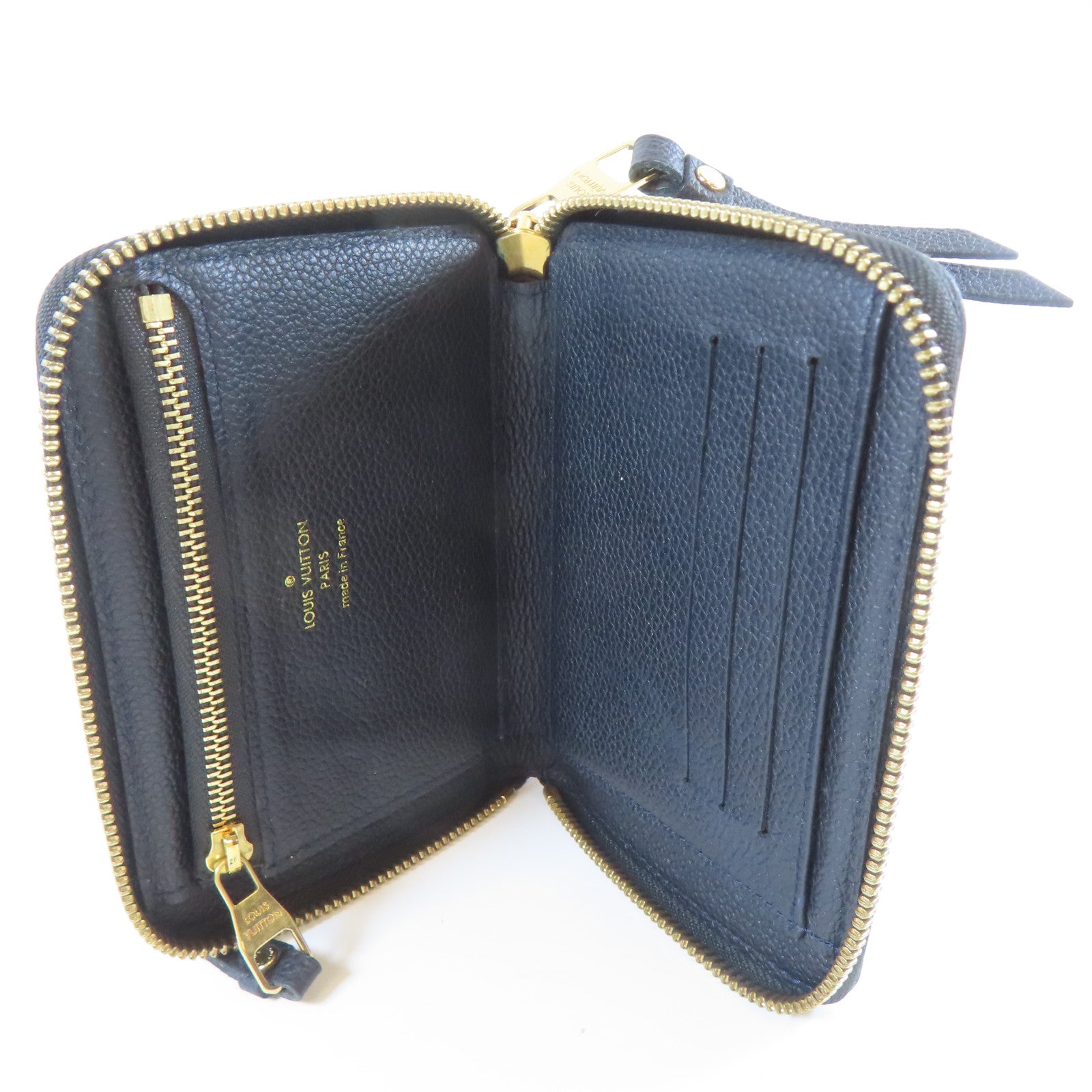 LOUIS VUITTON Monogram Empreinte Secret Compact Wallet金扣錢包黑色