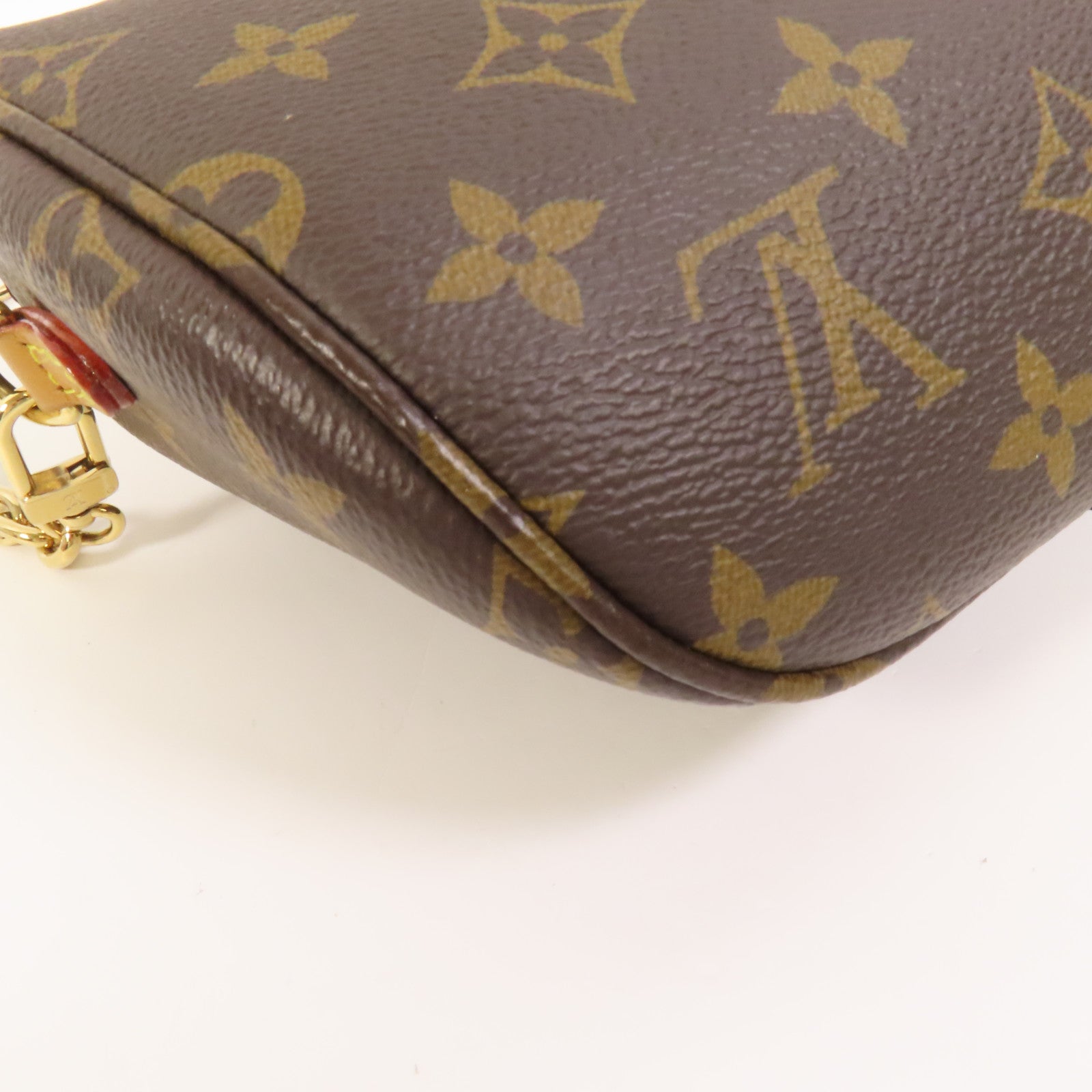 LOUIS VUITTON Monogram Mini Bumbag金扣手挽肩背兩用袋棕色