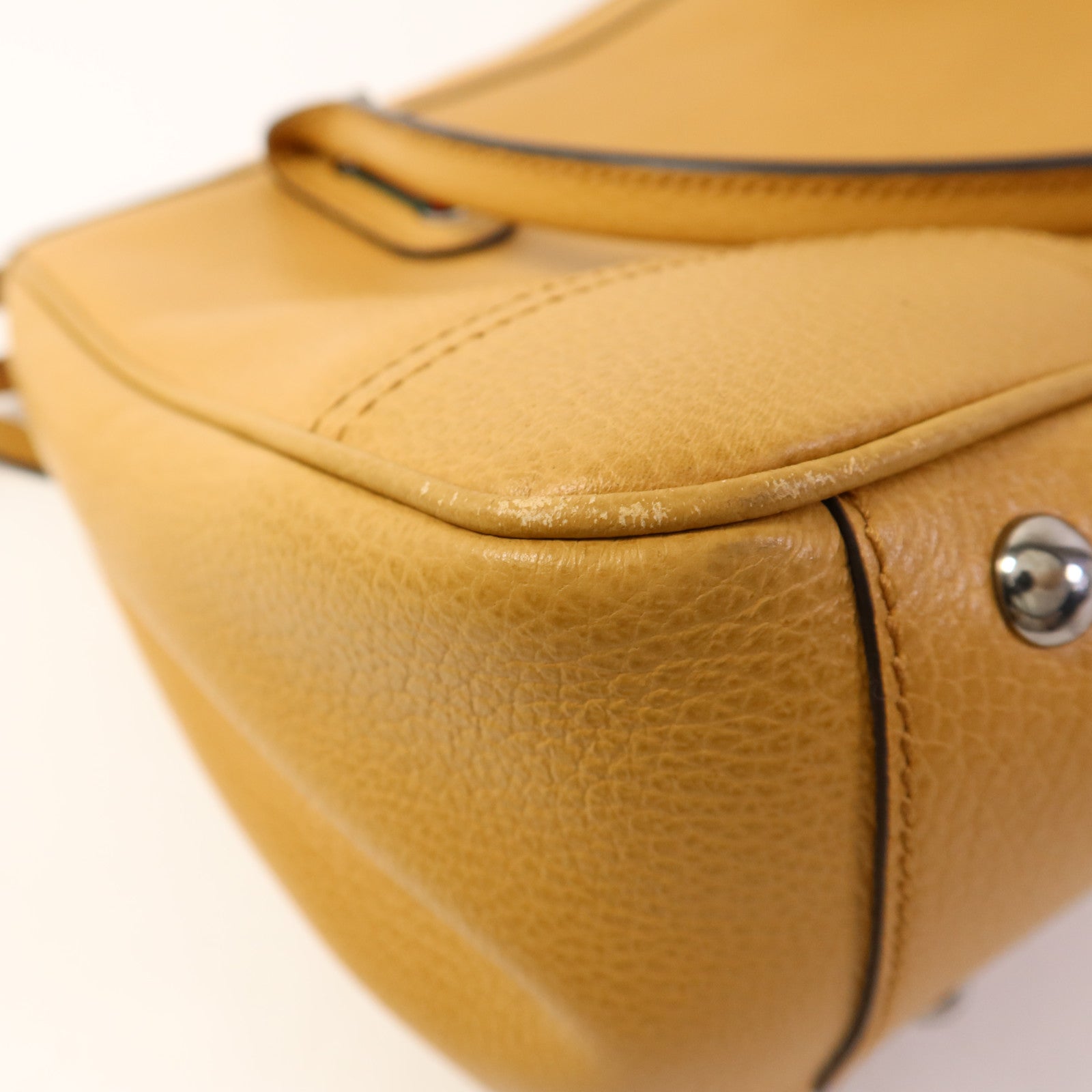 GUCCI 牛皮皮革Shoulder Bag銀扣肩背袋