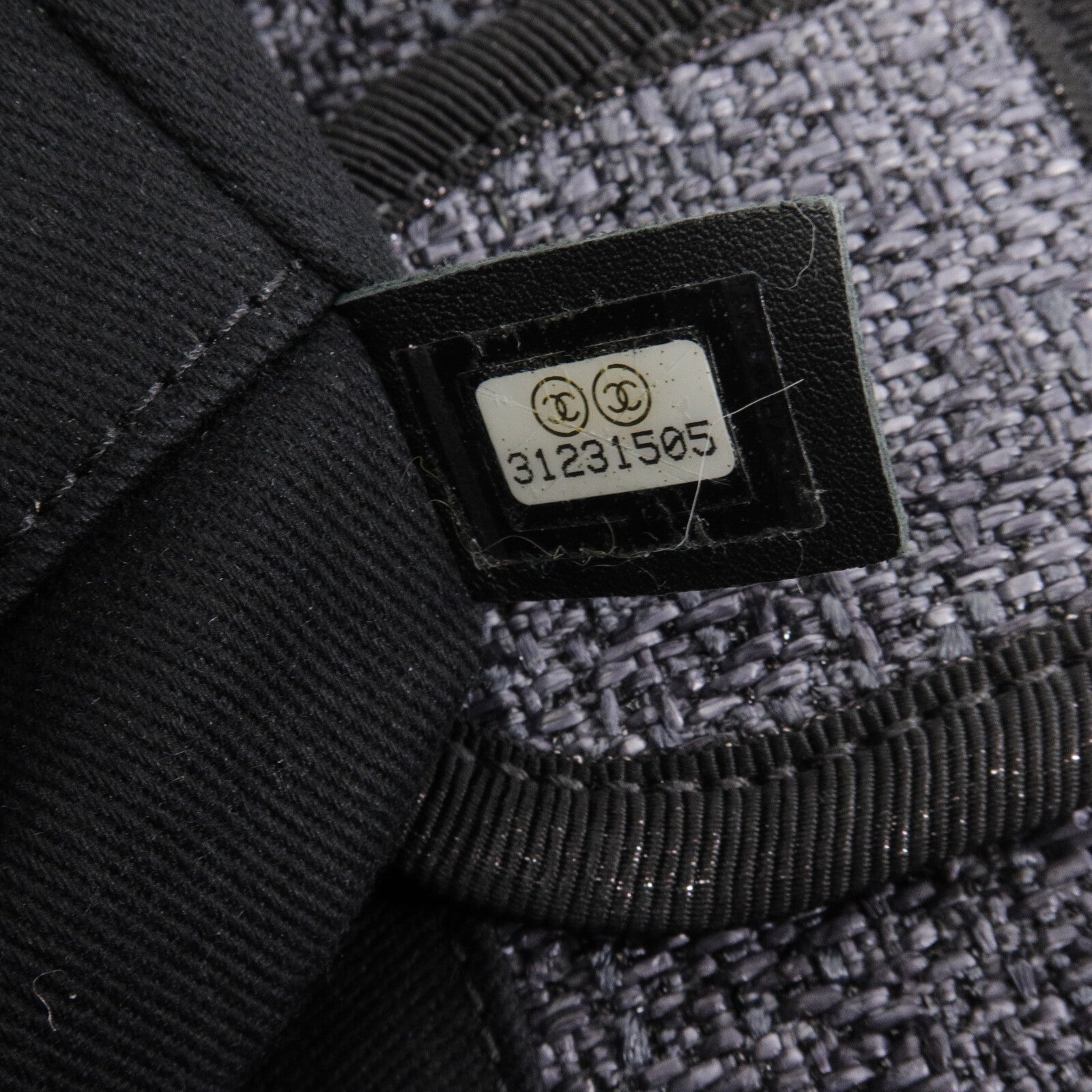 CHANEL 帆布Deauville PM鏈帶手挽袋