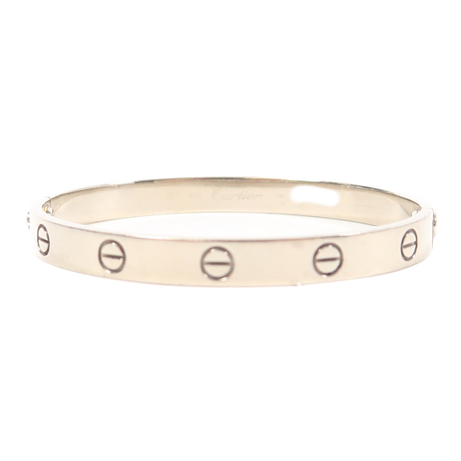 CARTIER 【激減優惠】18K白金Love Bracelet手鐲Cartier#17