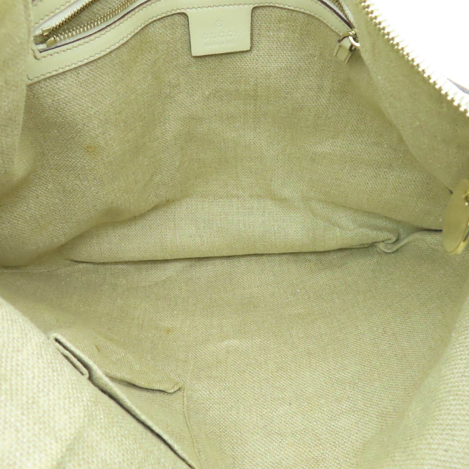 GUCCI 【激減優惠】牛皮皮革Shoulder Bag金扣肩背袋米色