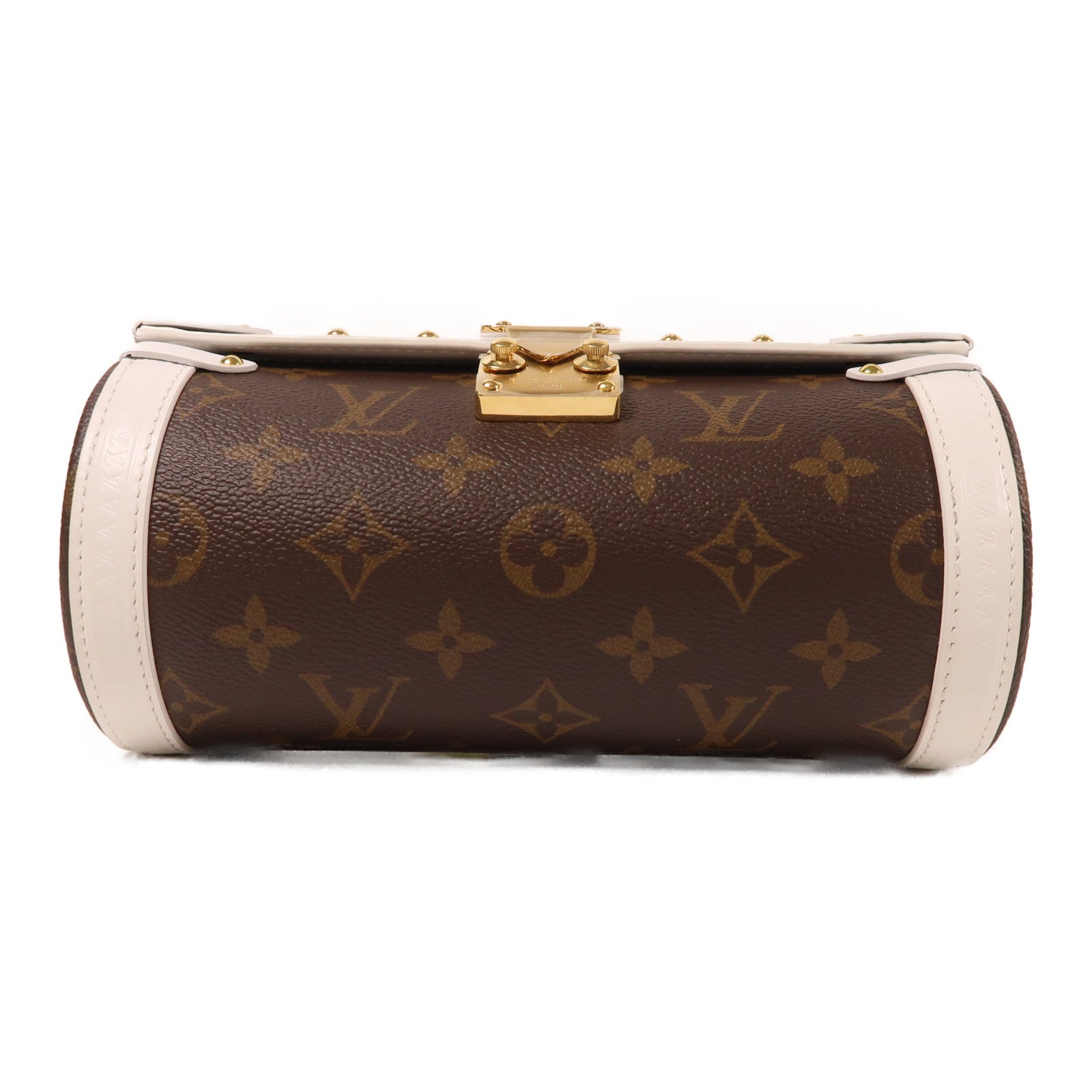 LOUIS VUITTON 【激減優惠】Monogram/牛皮皮革Papillon Trunk金扣鏈帶手挽肩背兩用袋