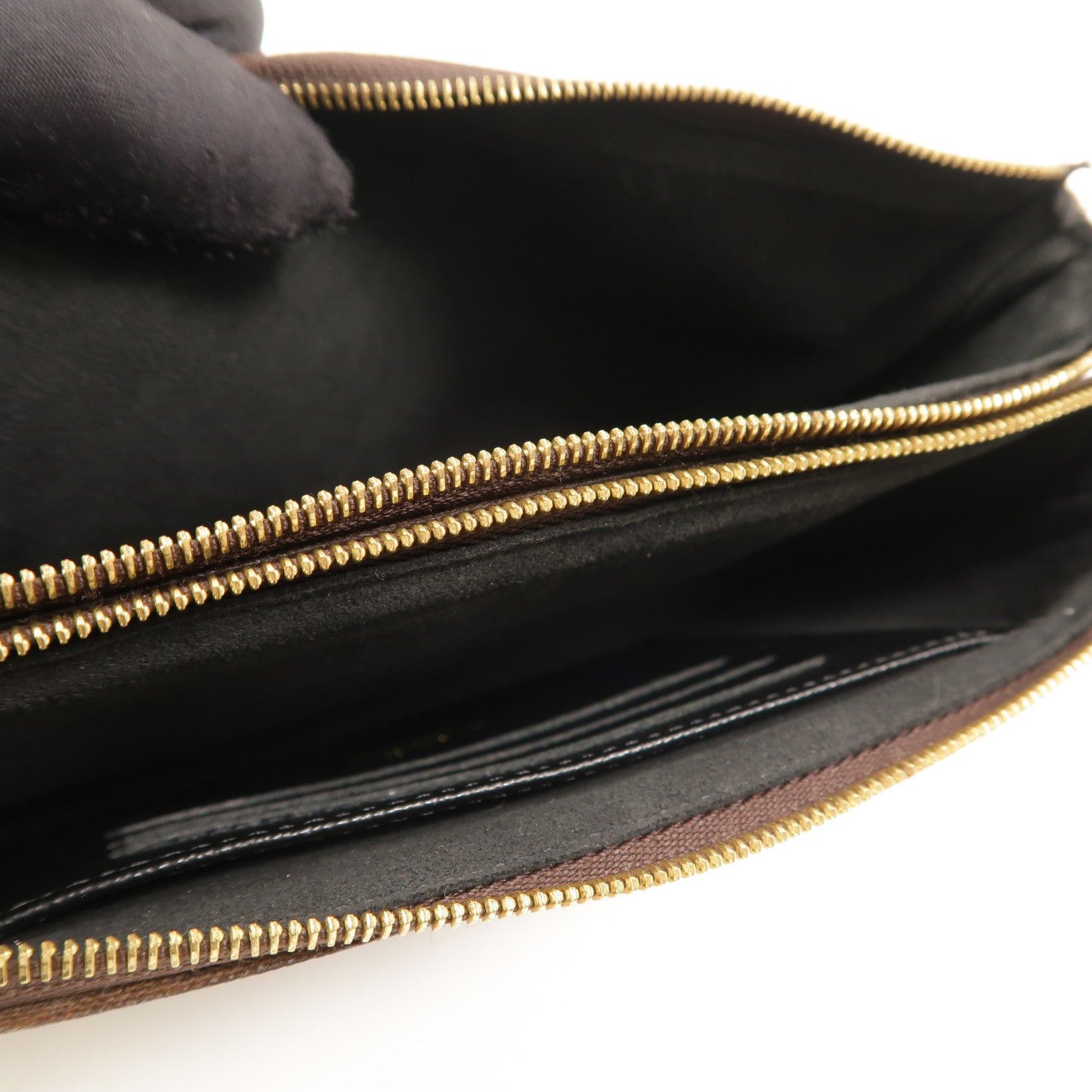 LOUIS VUITTON Monogram Giant Reverse Double Zip Pochette金扣肩背袋